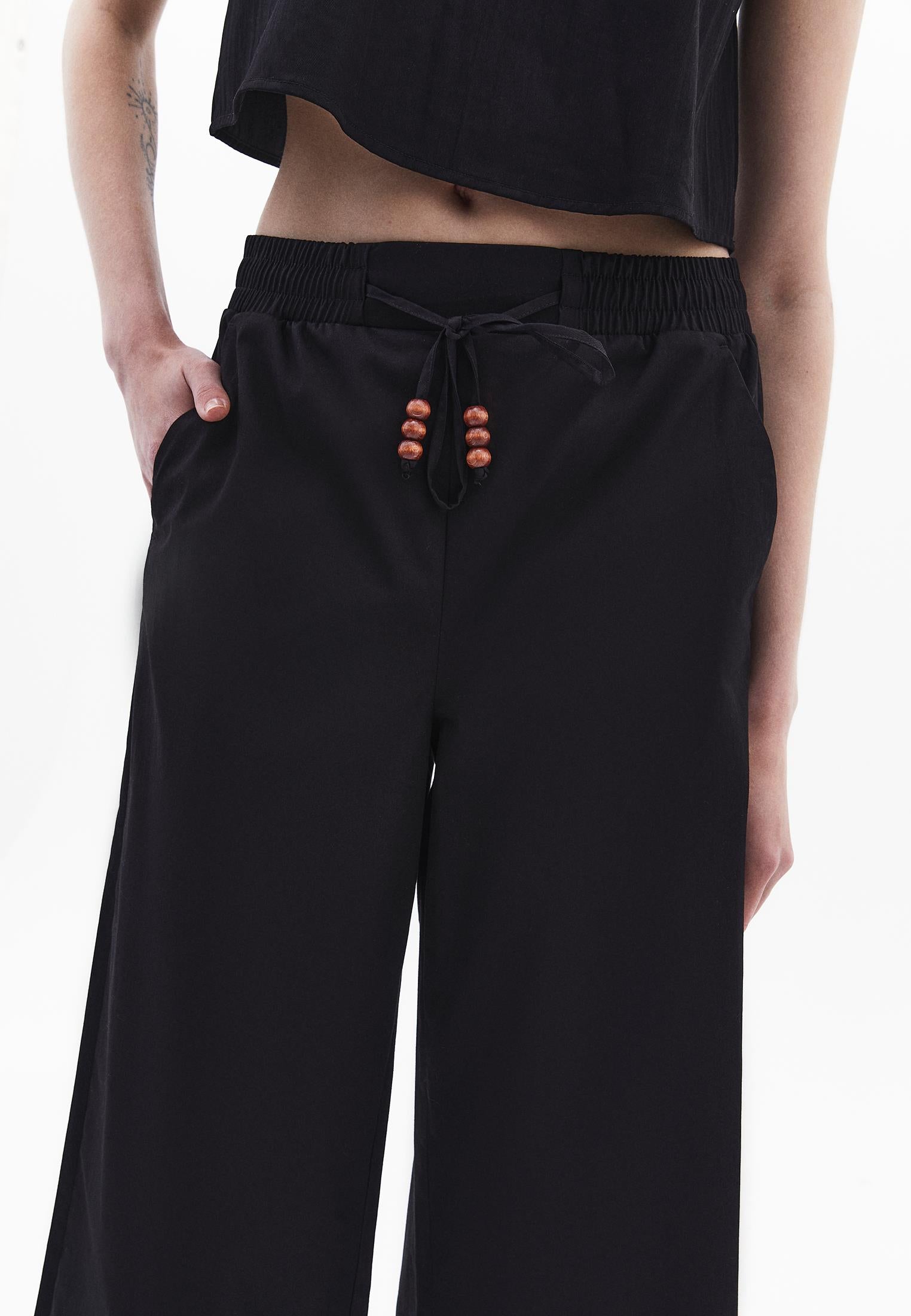 Ultra High Waist Pants - BLACK