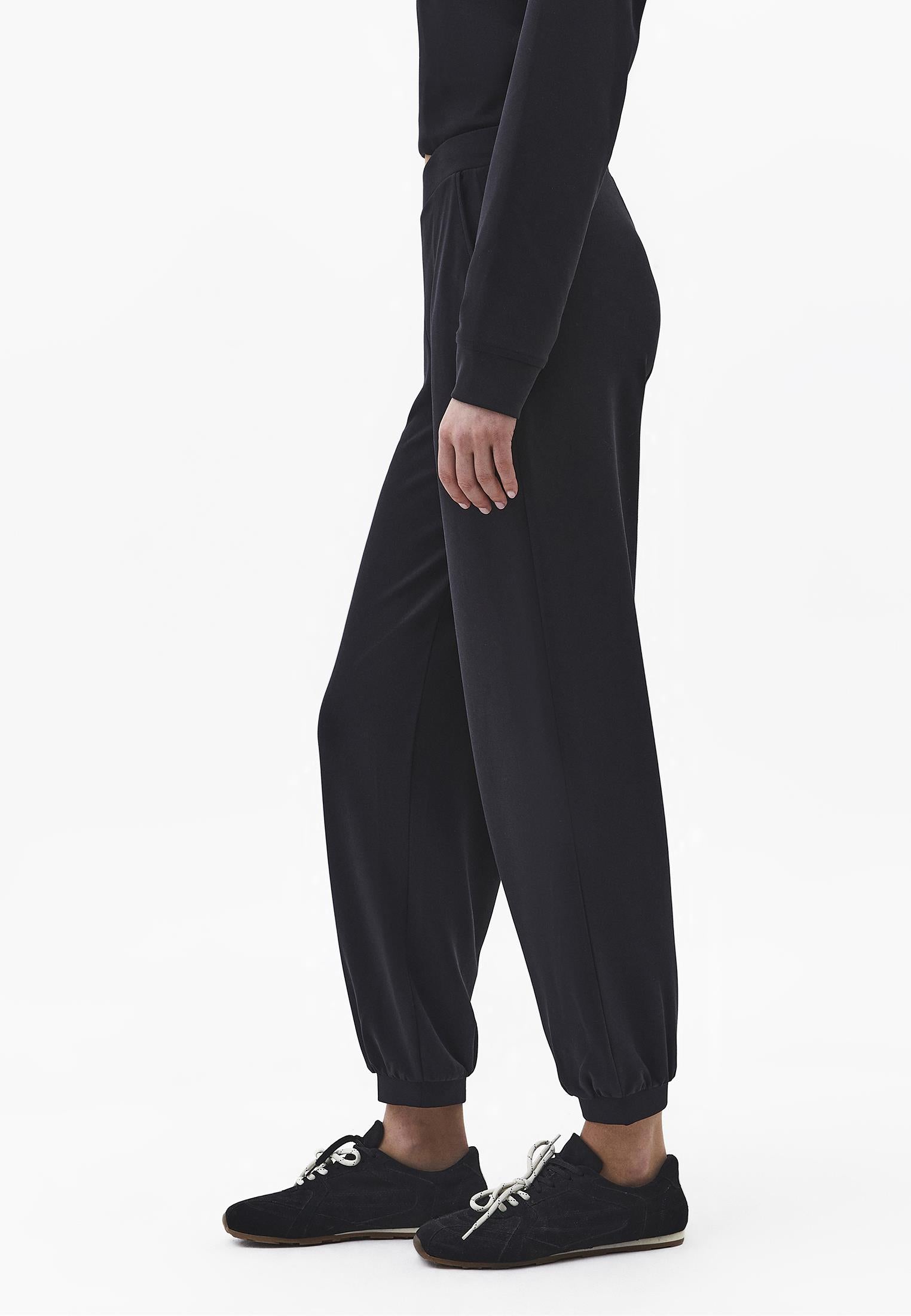 High Waist Jogger Pants - BLACK