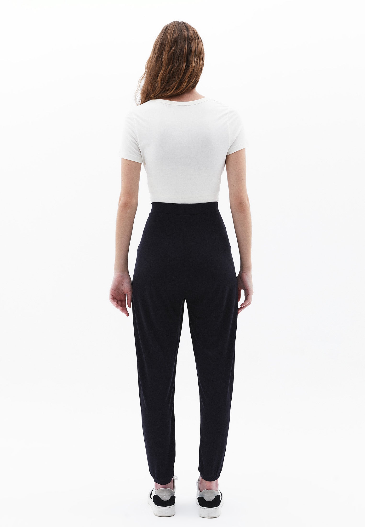 High Waist Jogger Pants - BLACK