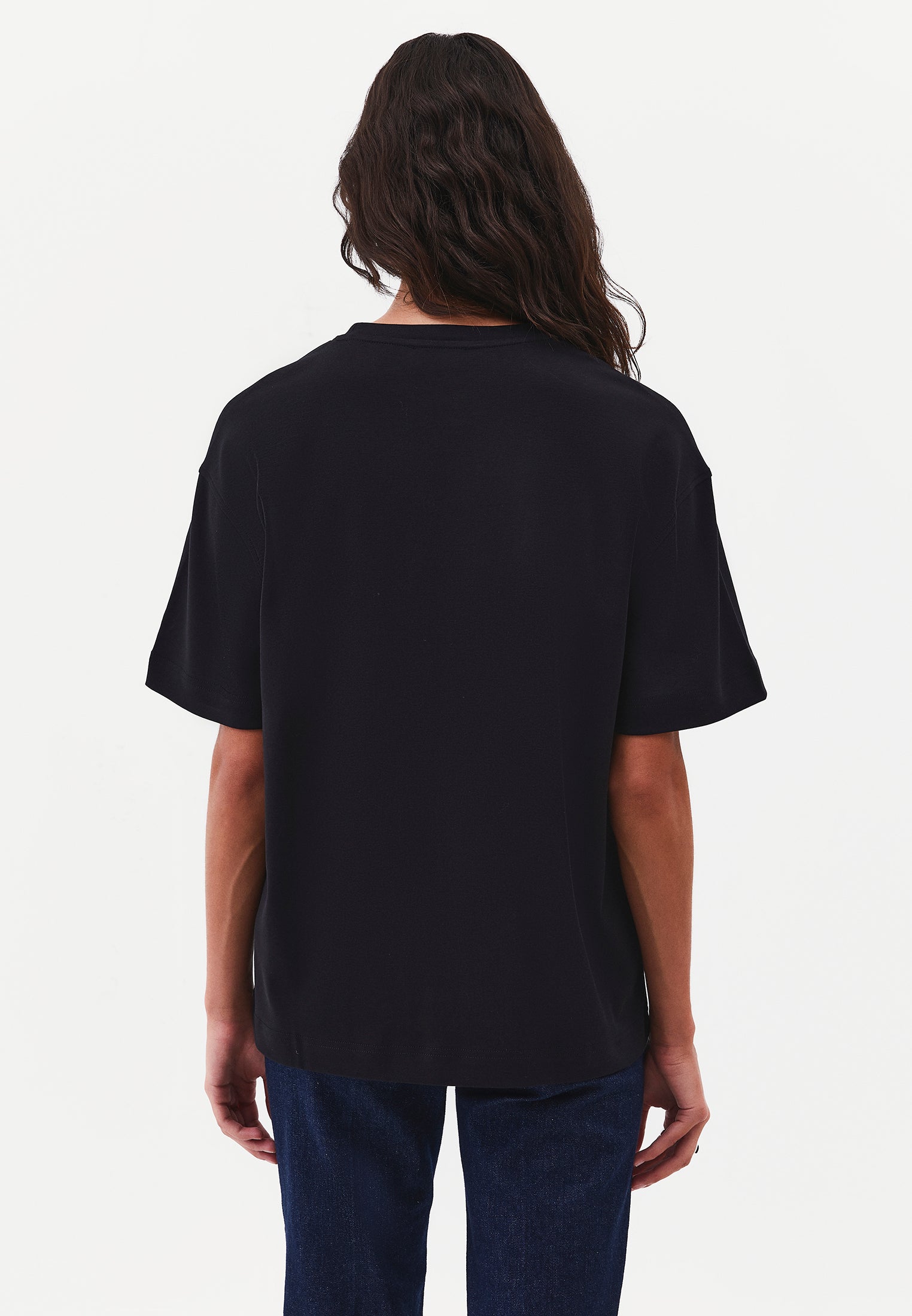 Oversize Crew Neck Short Sleeve T-Shirt - BLACK