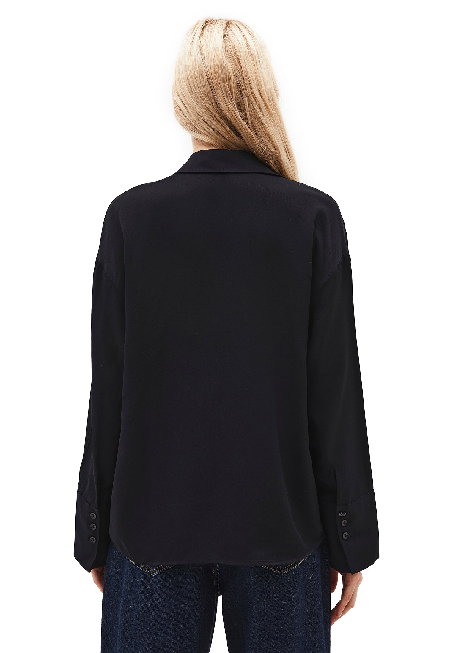 Loose Fit Button Detailed Shirt - BLACK