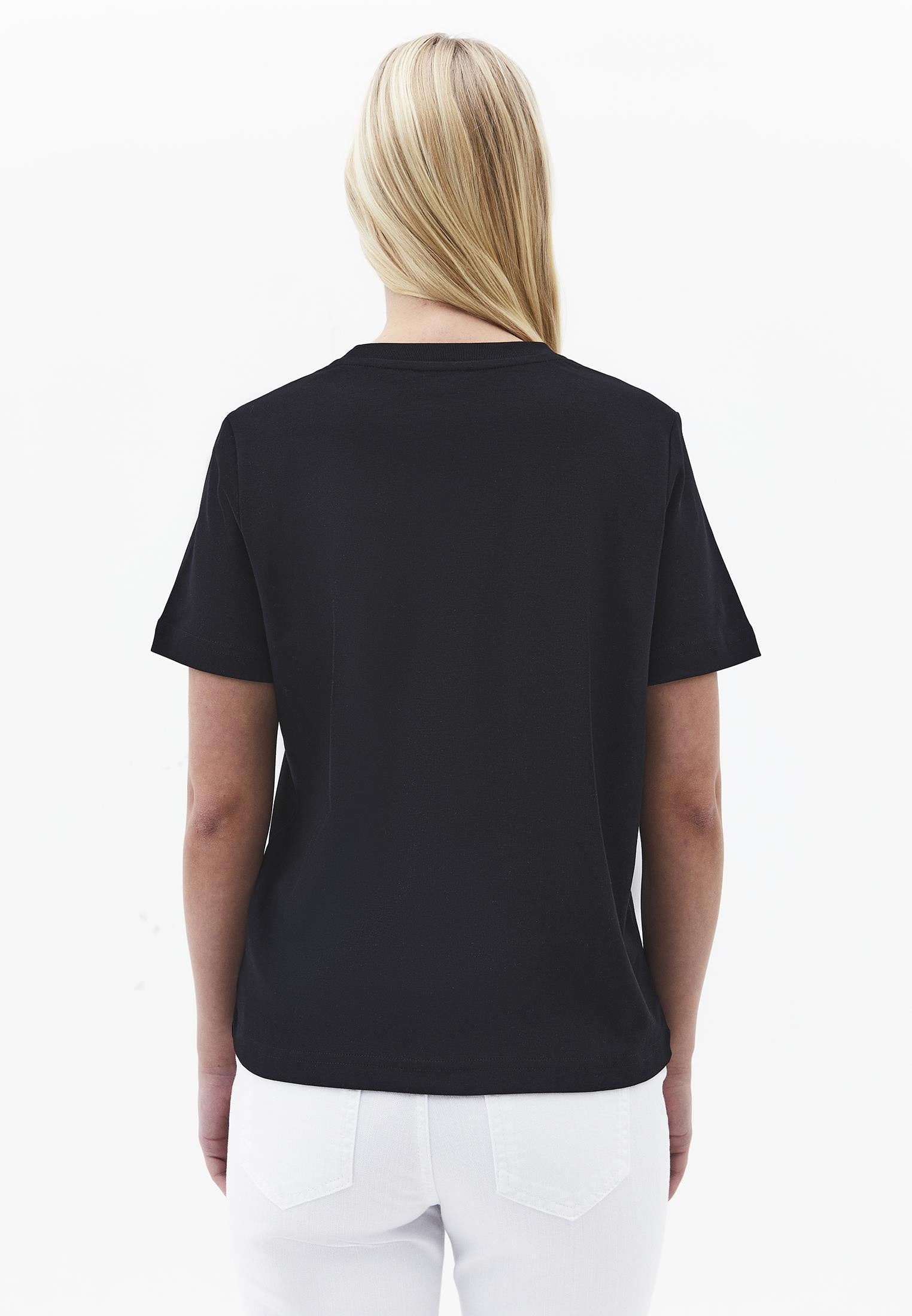 Crew Neck Loose Fit T-Shirt - BLACK