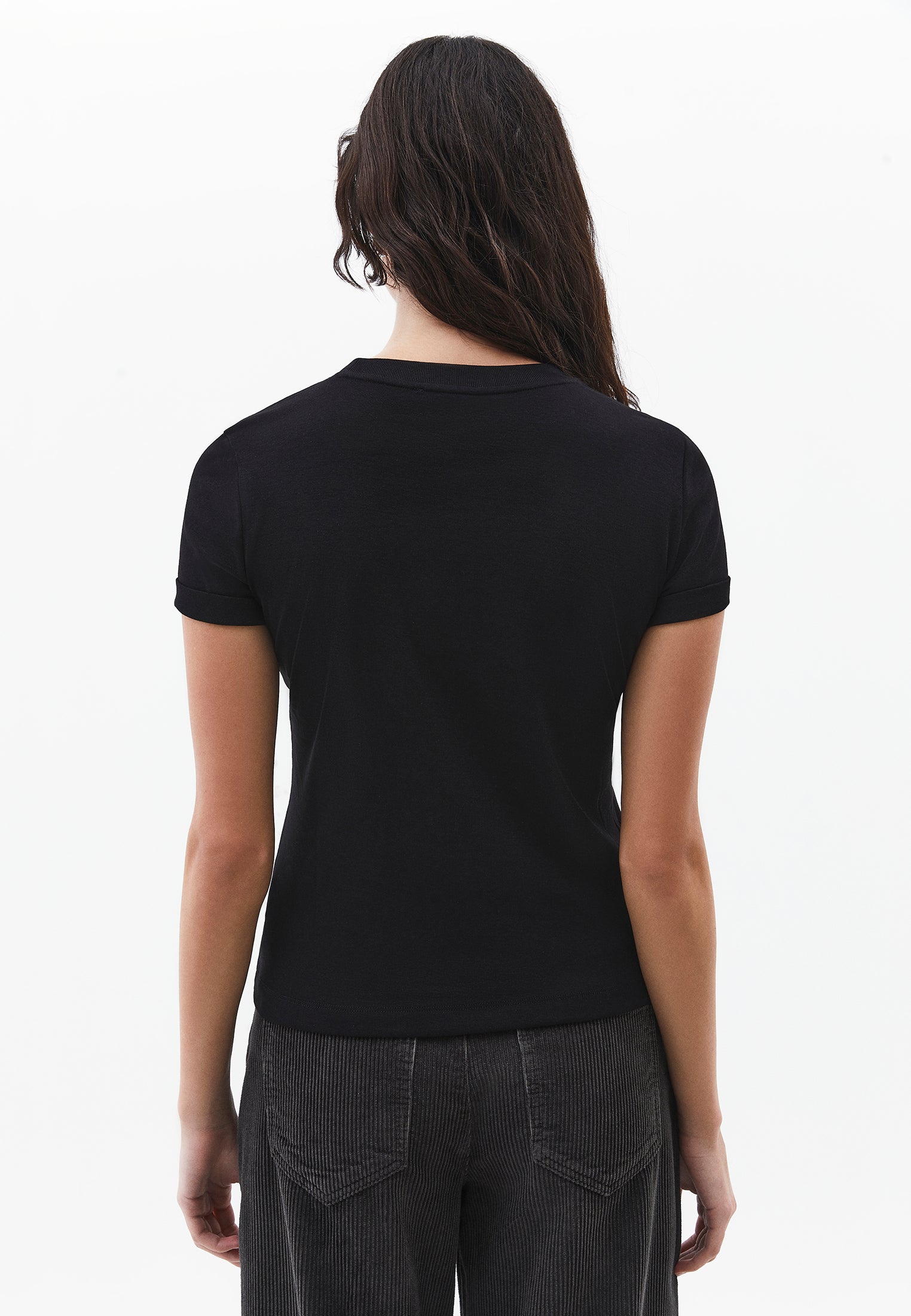 Crew Neck Short Sleeve T-Shirt - BLACK