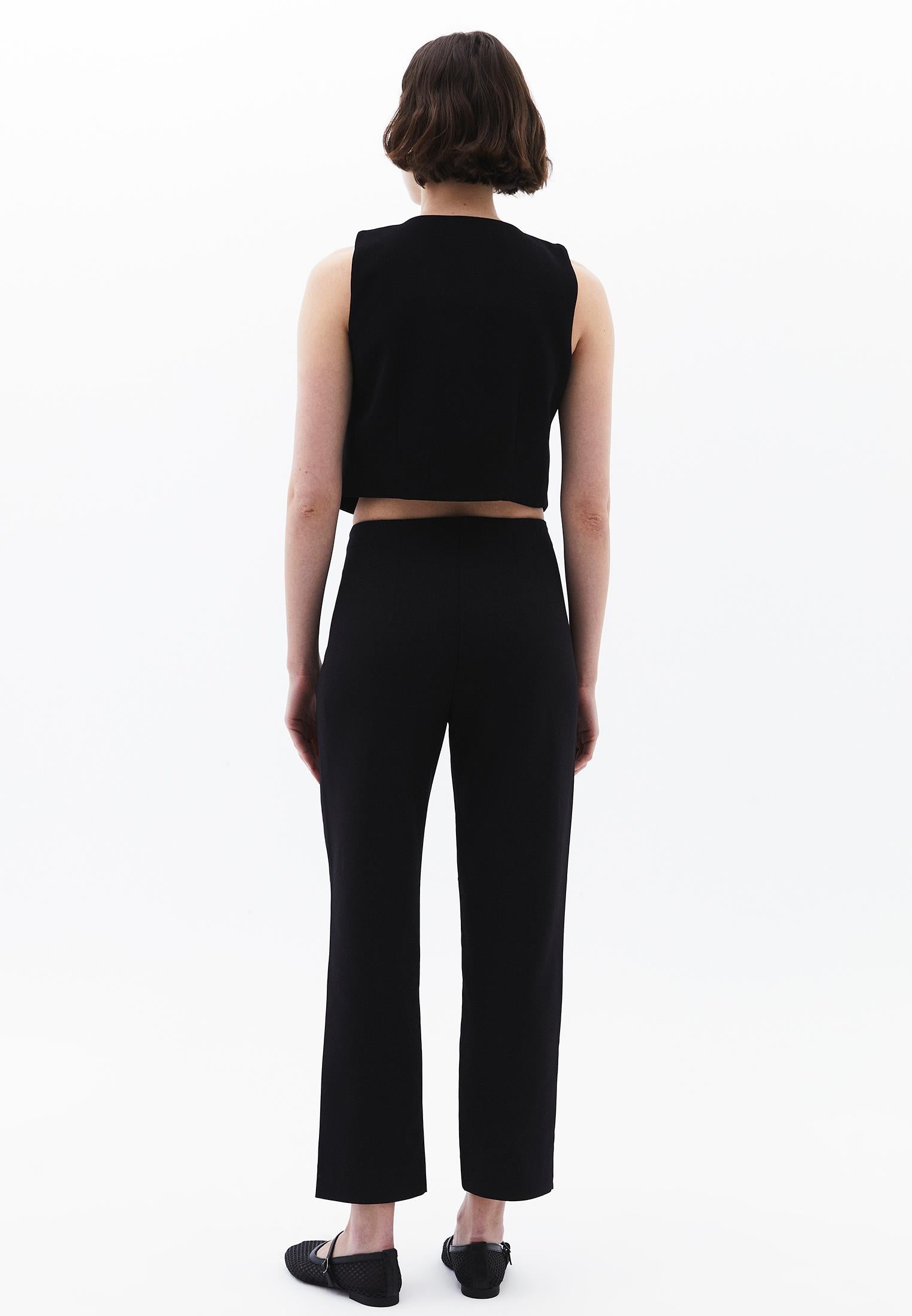 Carrot Cut Ultra High Waist Standard Pants - BLACK