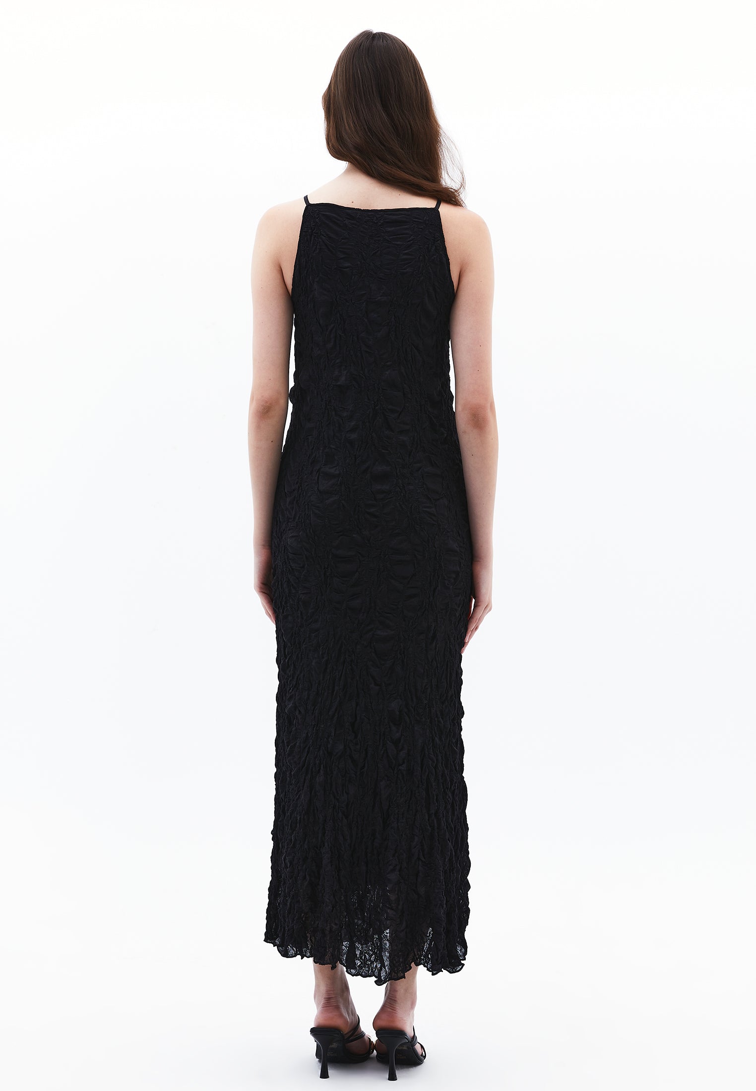 Long Lace Dress - BLACK