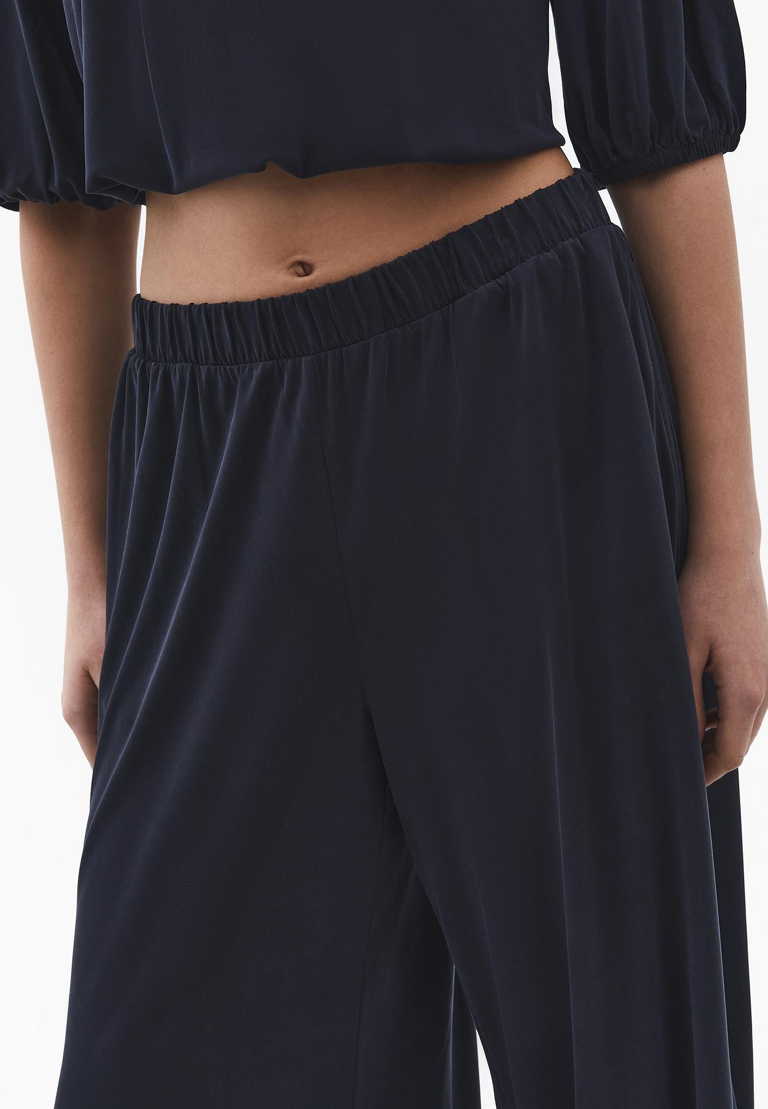 Balloon Form High Waist Jogger Pants - BLACK