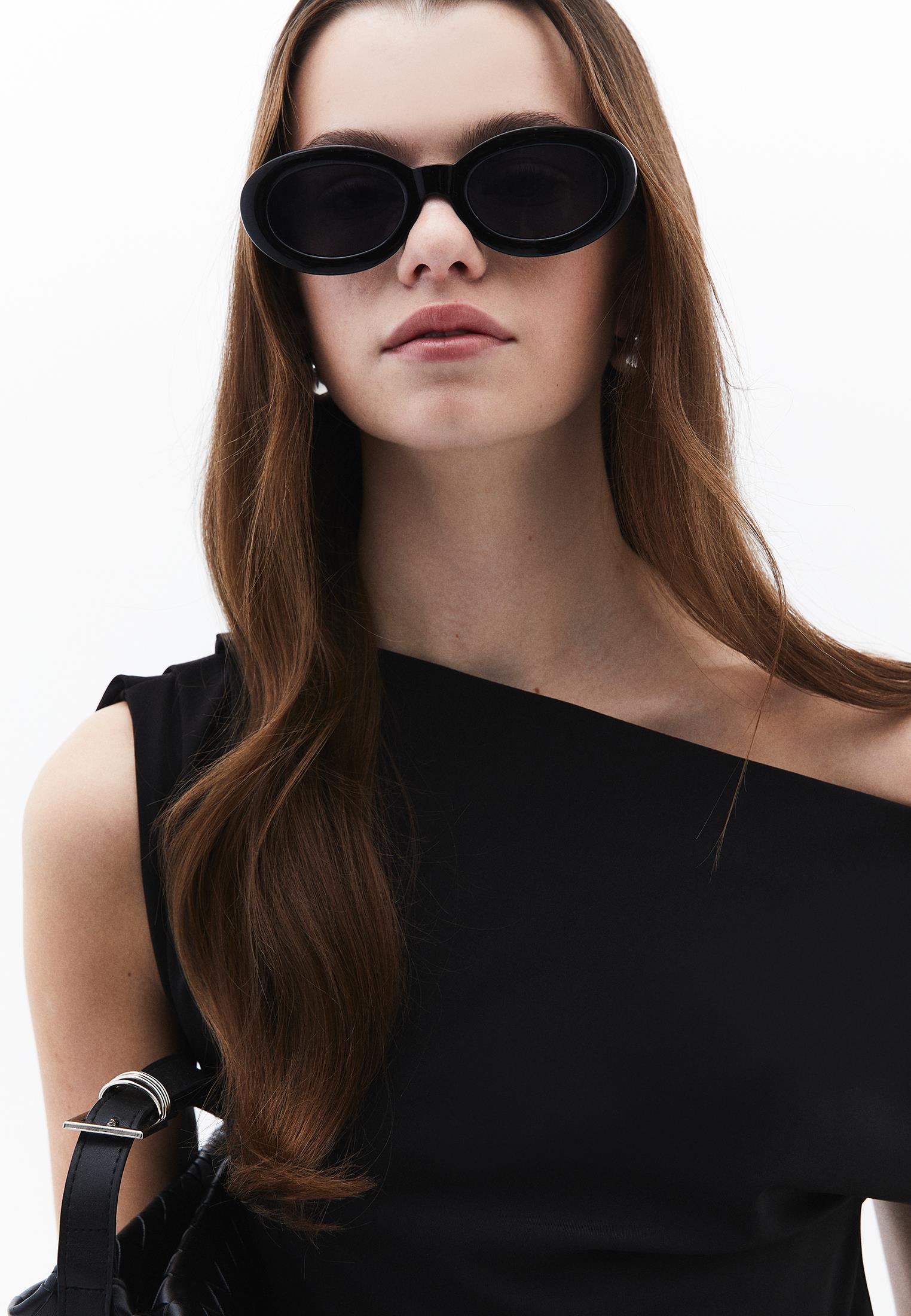 Boat Neck Short Sleeve Blouse - BLACK