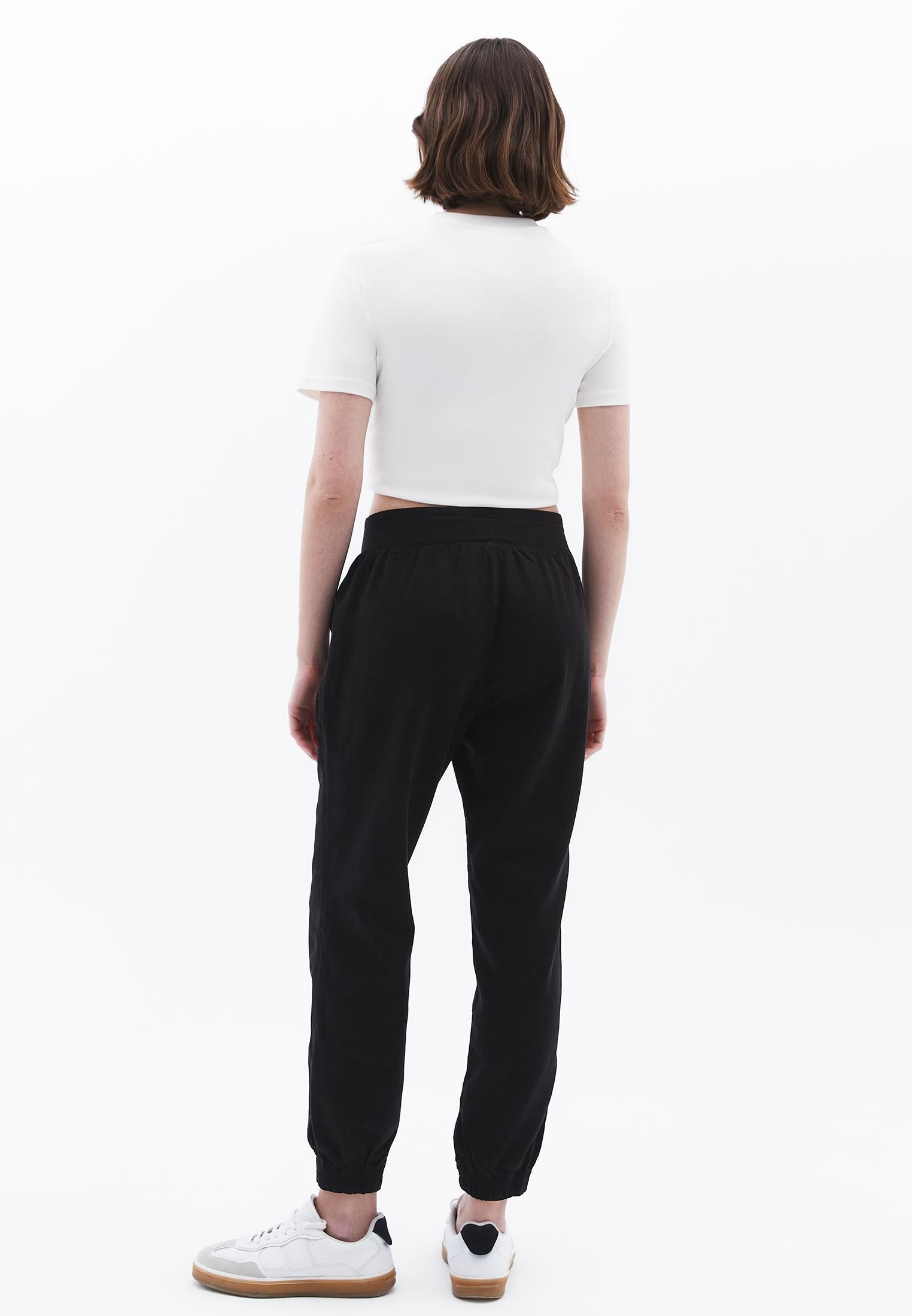 Summer Tencel Jogger Pants - BLACK