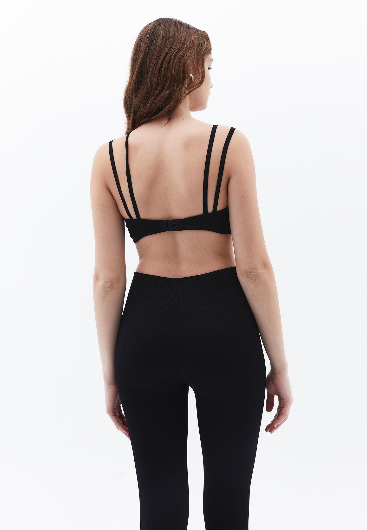 Sweetheart Neck Piped Women's Bustier - BLACK