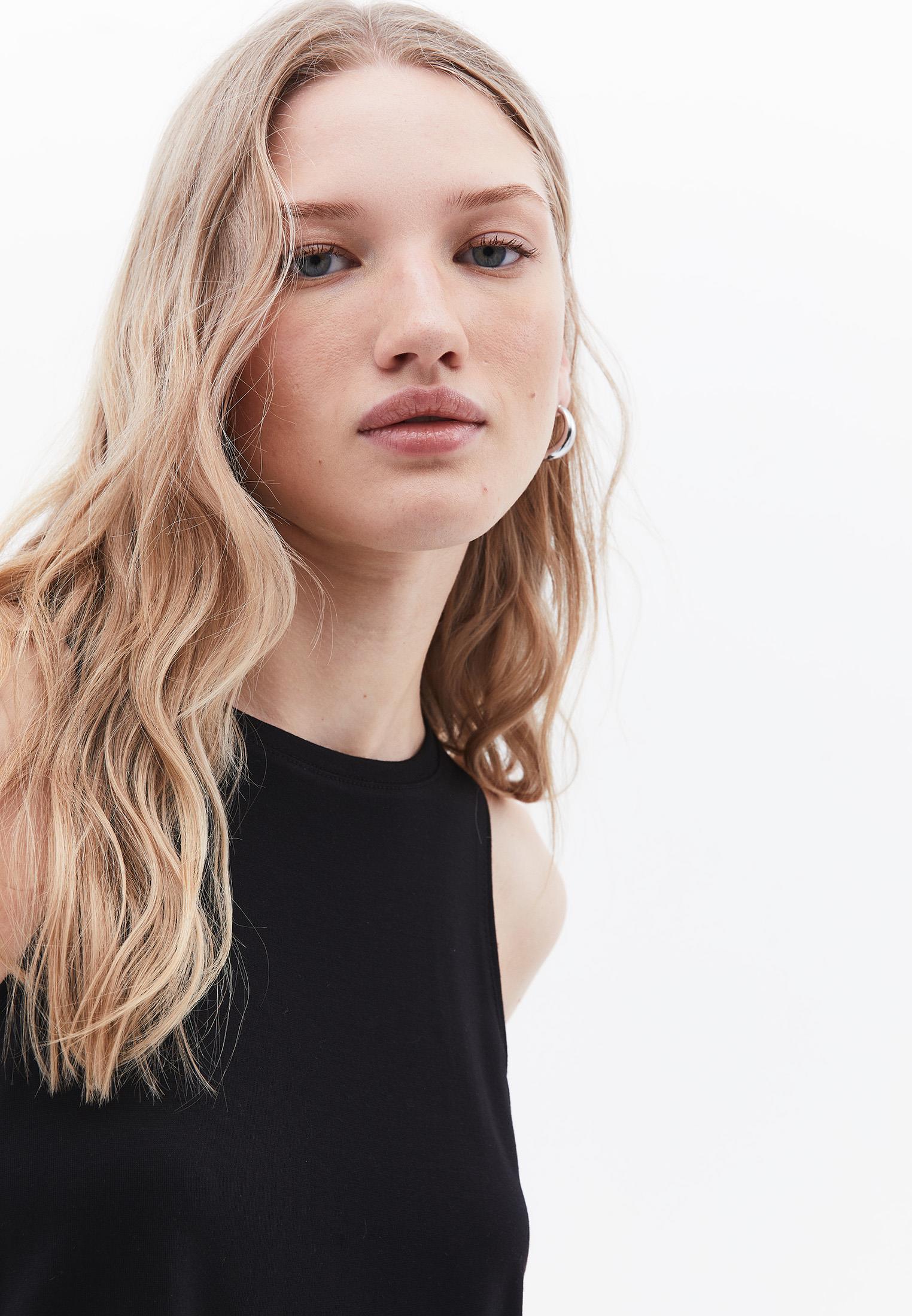Loose Halter Neck Tank Top - BLACK