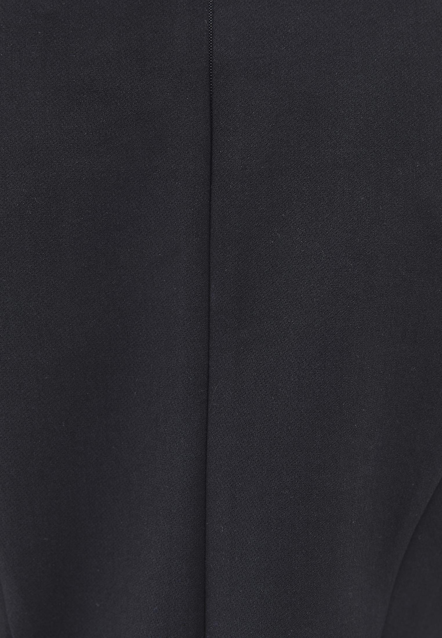 Sleeveless Dress With Slit And Round Neck - BLACK