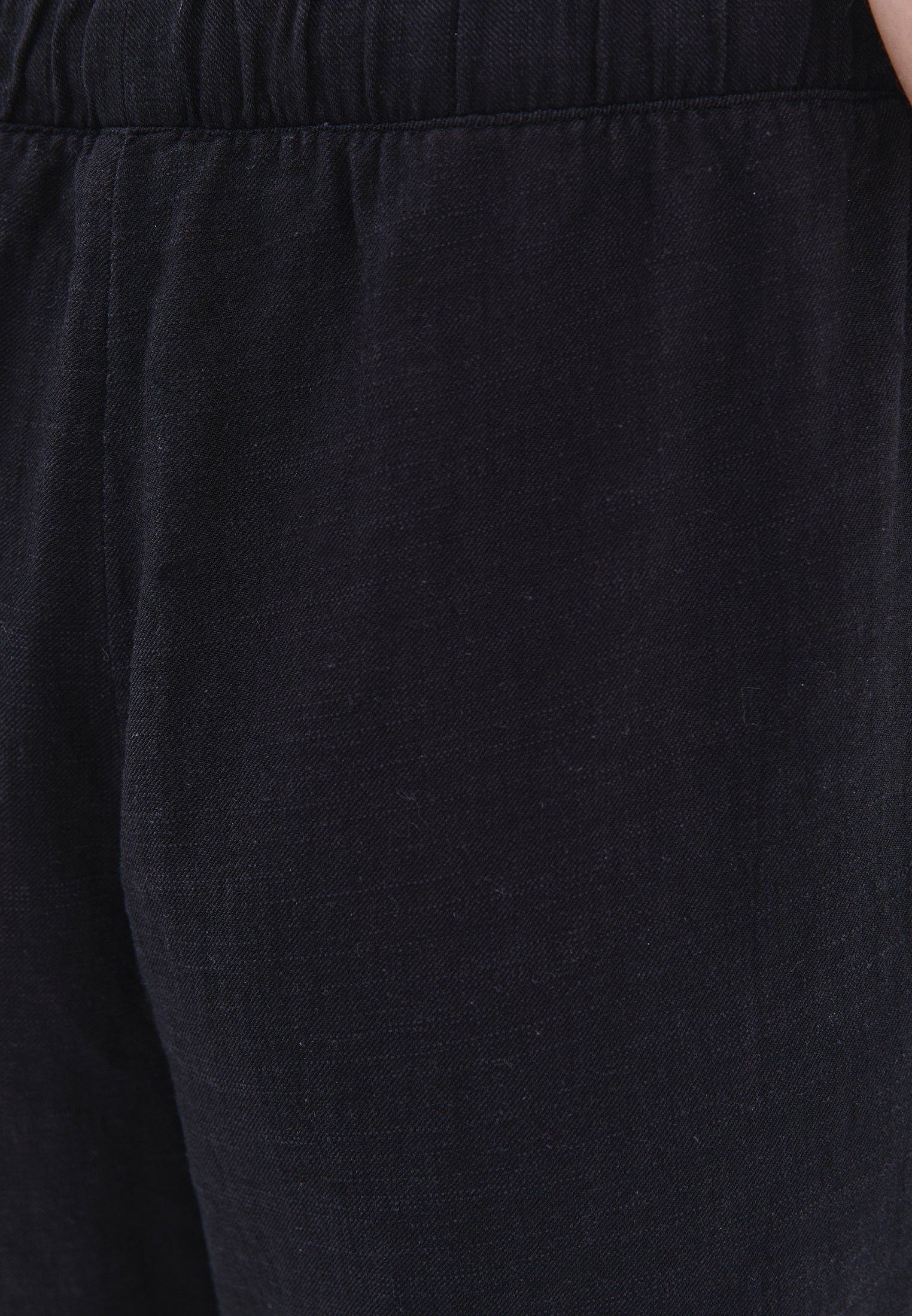 High Waist Wide Leg Pants - BLACK