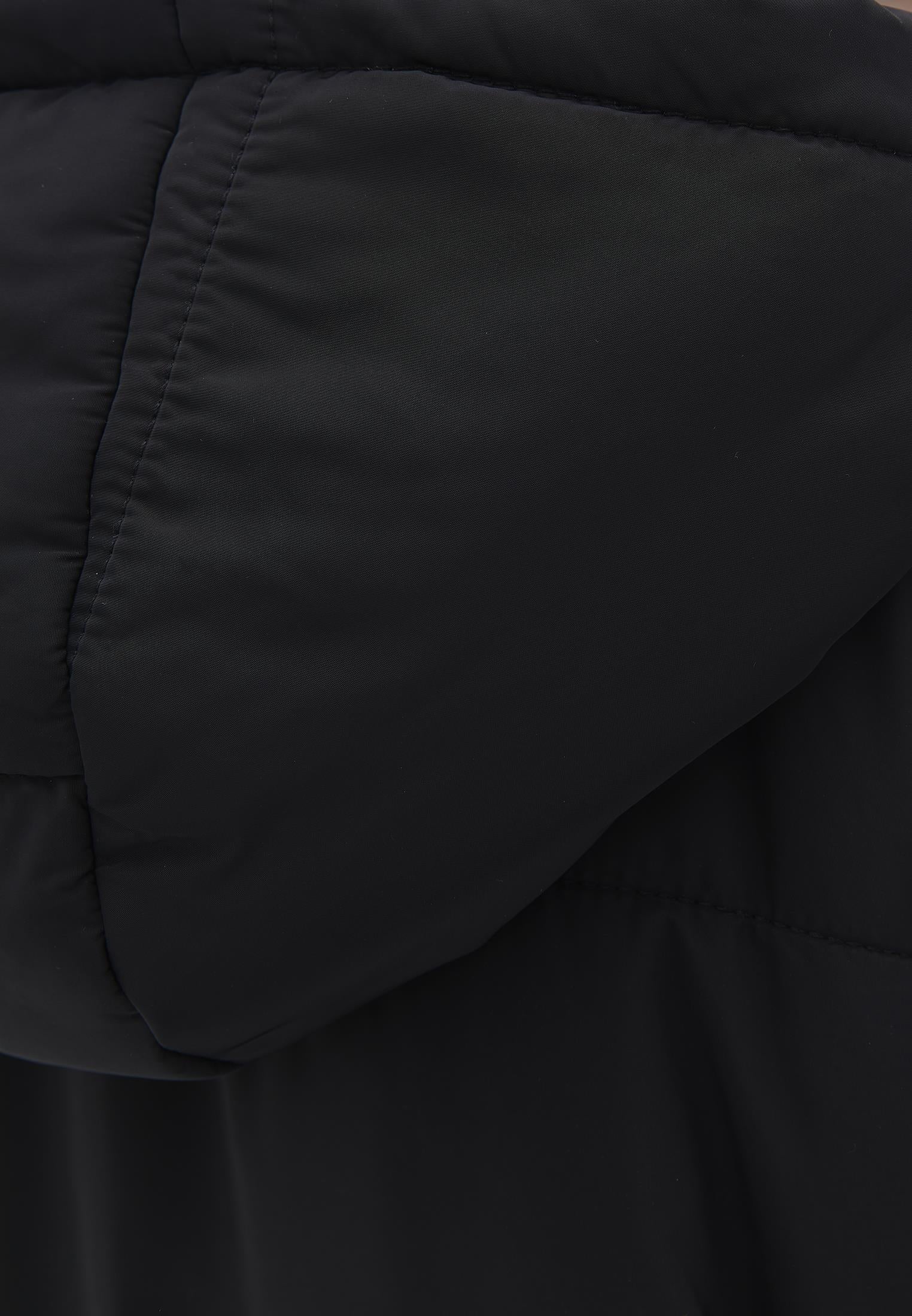 Long Loose Fit Buttoned Coat - BLACK