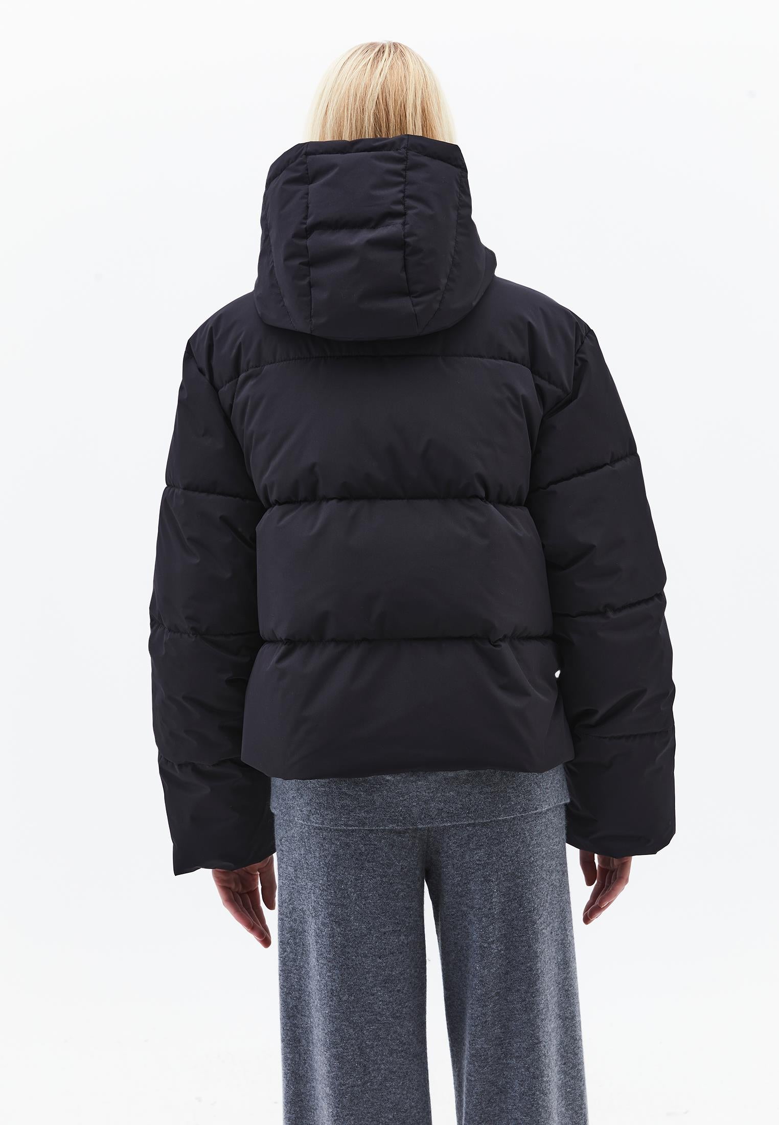 Hooded Loose Coat - BLACK