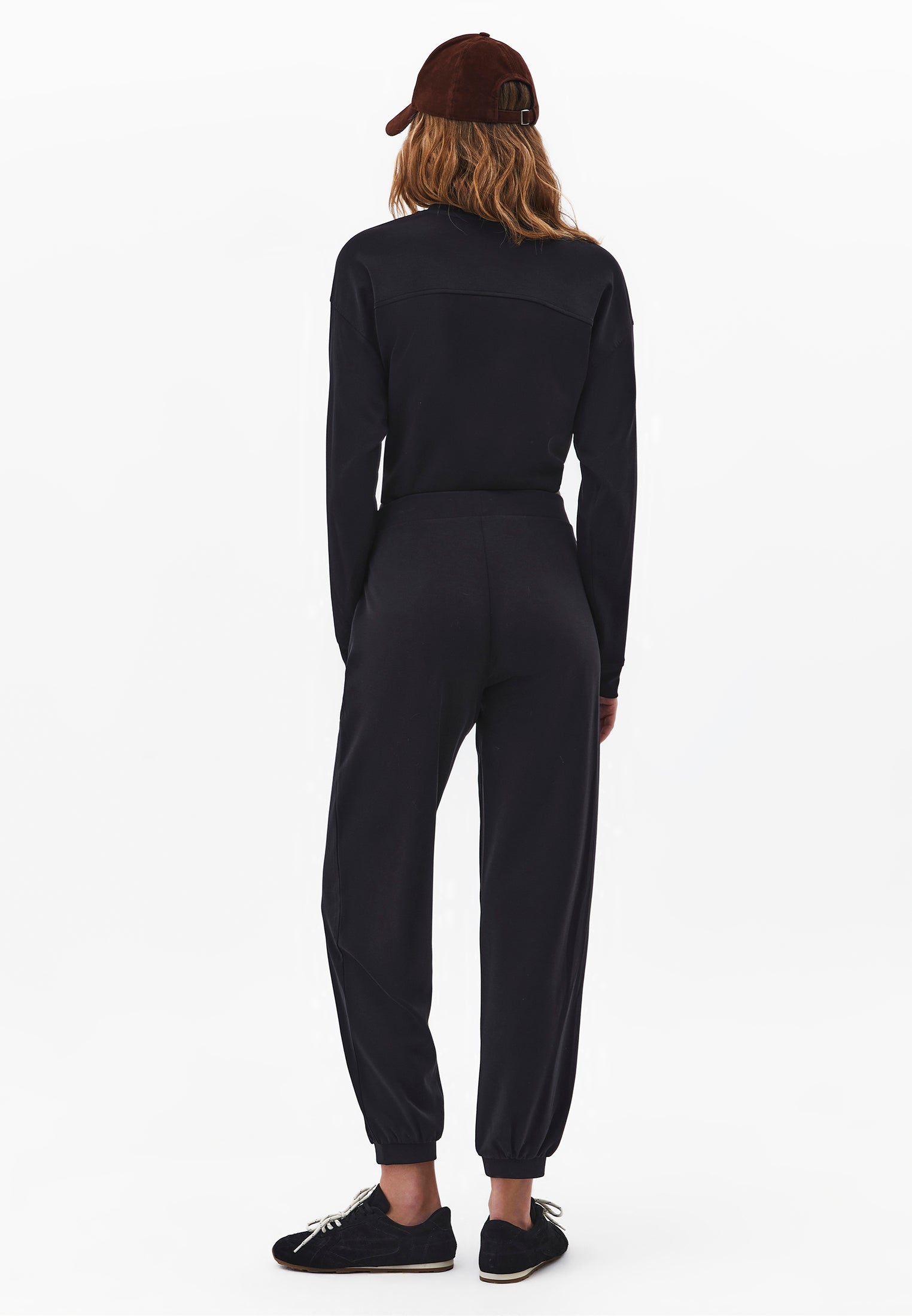 High Waist Jogger Pants - BLACK