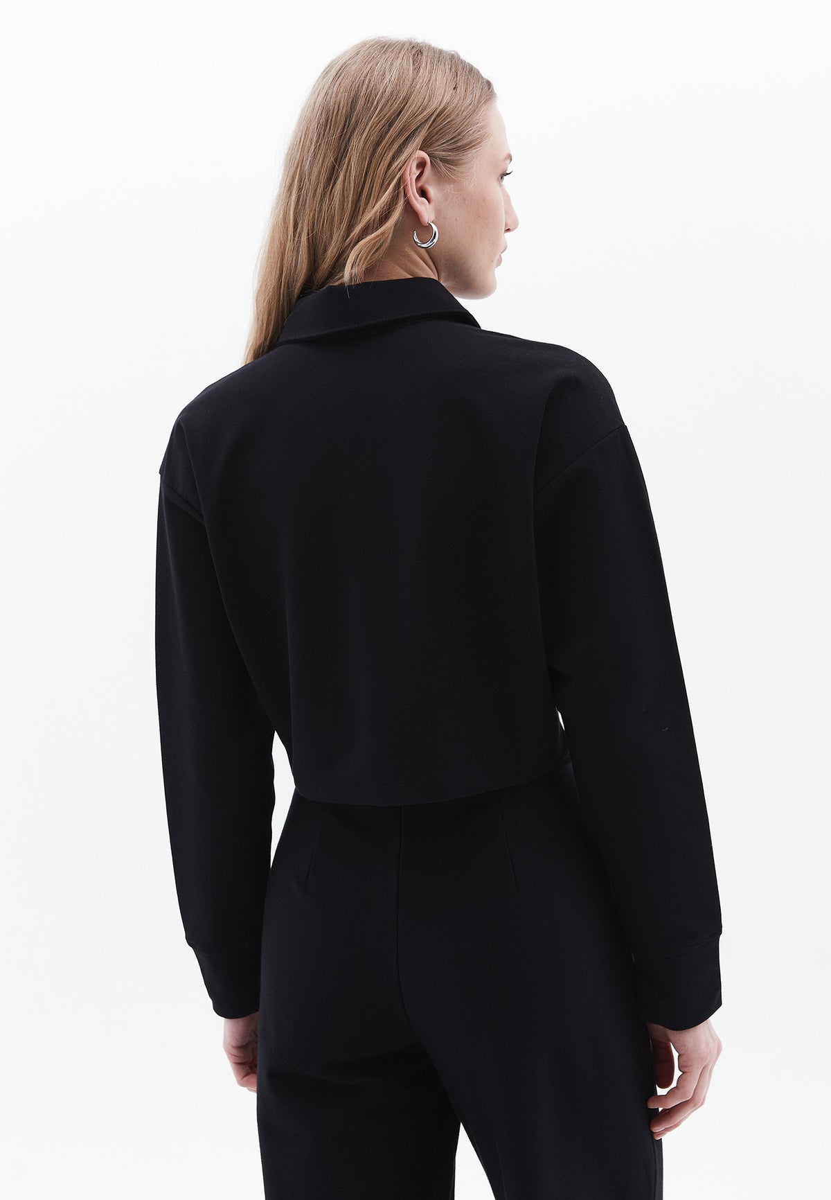 Pocket Crop Sweatshirt - BLACK