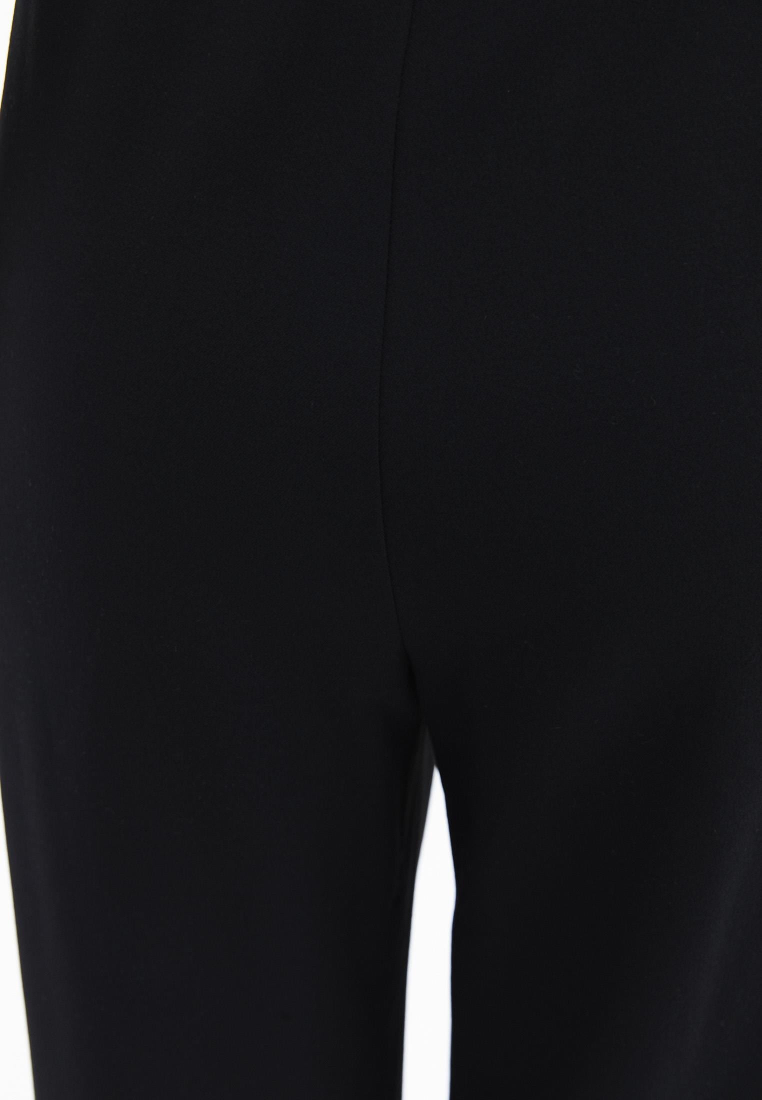 Ultra High Waist Wide Leg Long Pants - BLACK