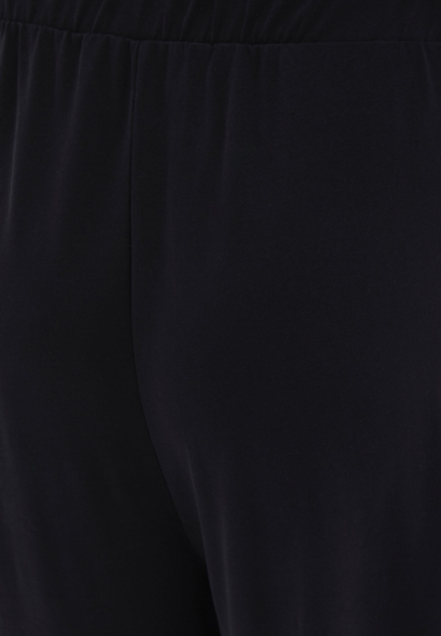 High Waist Elasticated Culotte Pants - BLACK