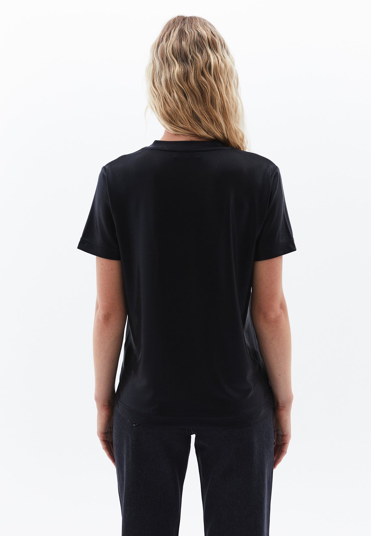 Crew Neck Short Sleeve T-Shirt - BLACK