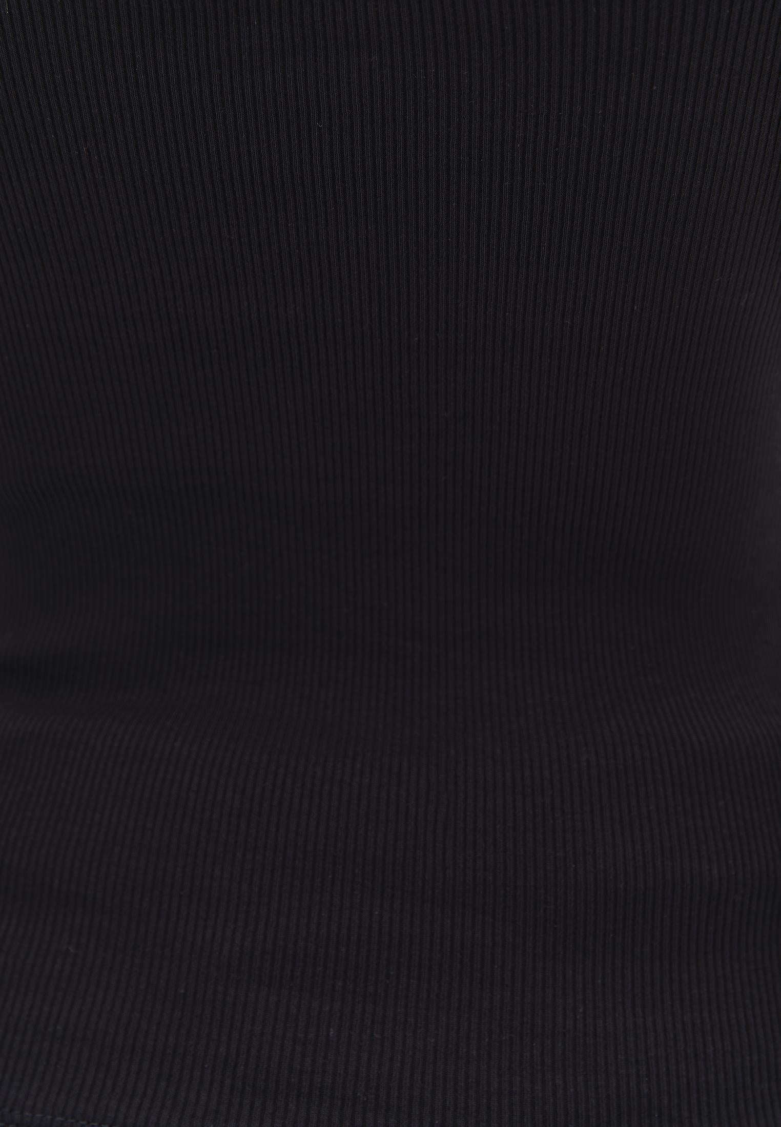 Wide Neck Tank Top - BLACK