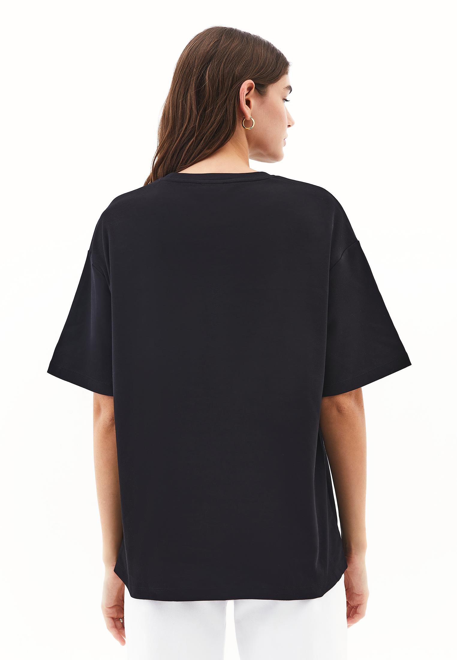 Oversize Cotton T-Shirt - BLACK