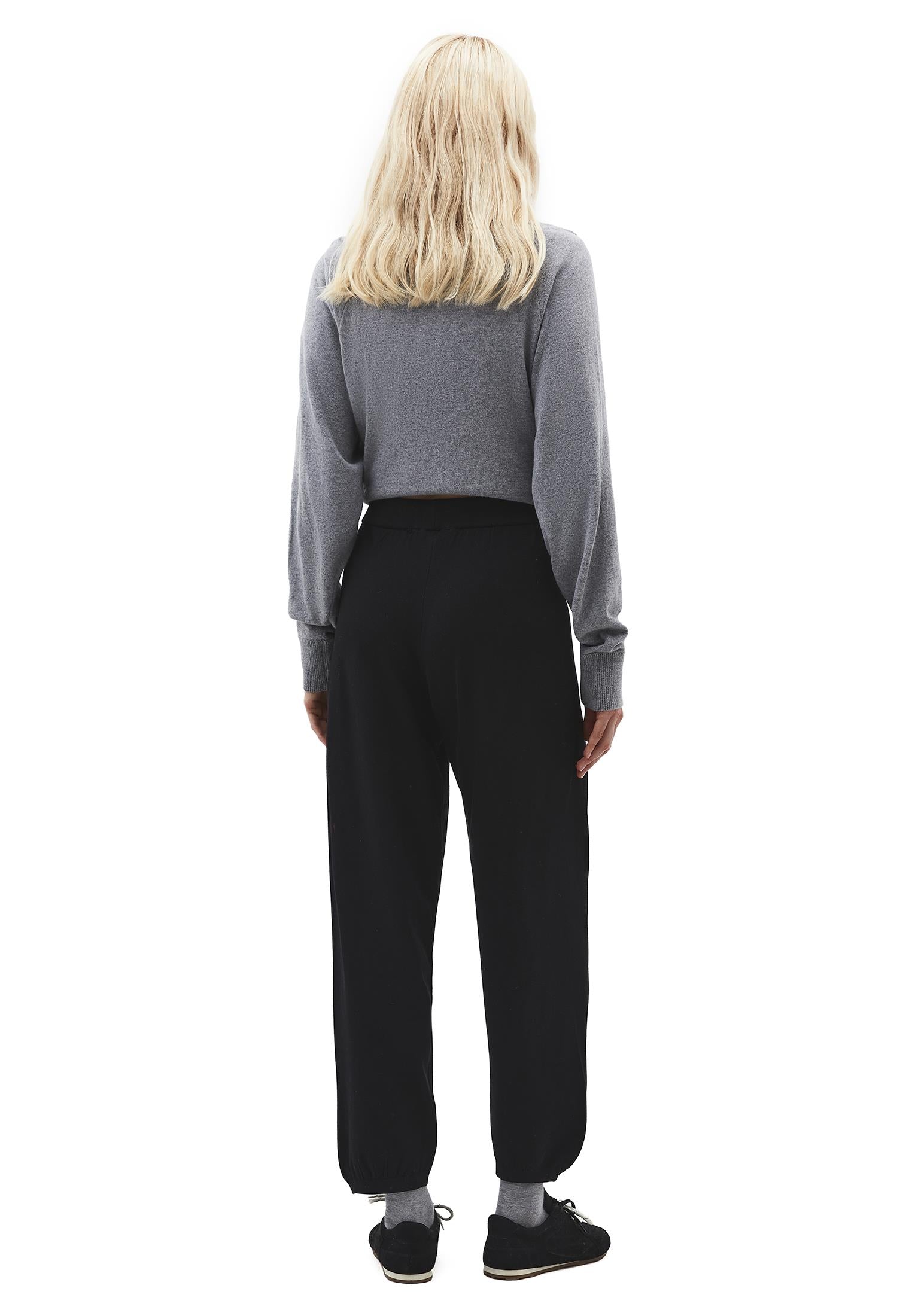 Elasticated Barrel Form Trousers - BLACK