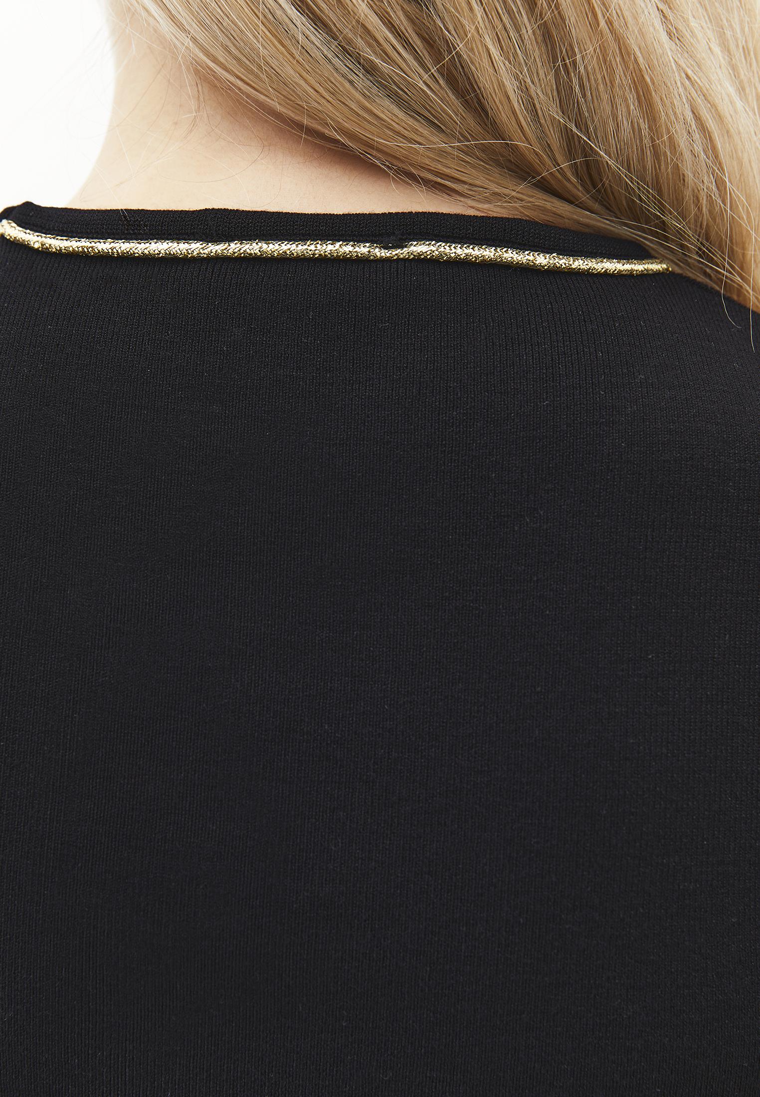 Glittery Crew Neck Sleeveless Tank Top - BLACK