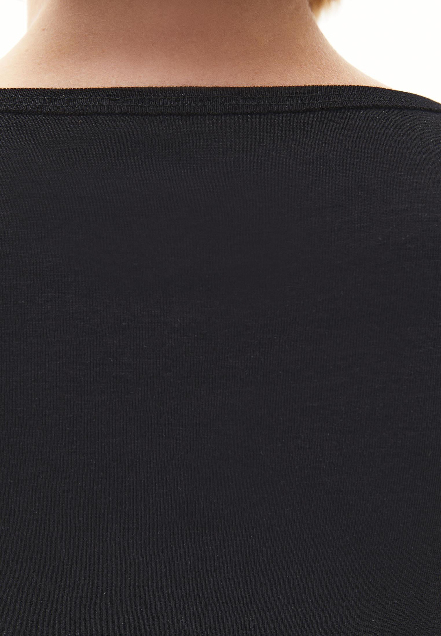 Crew Neck Button Detailed Tank Top - BLACK