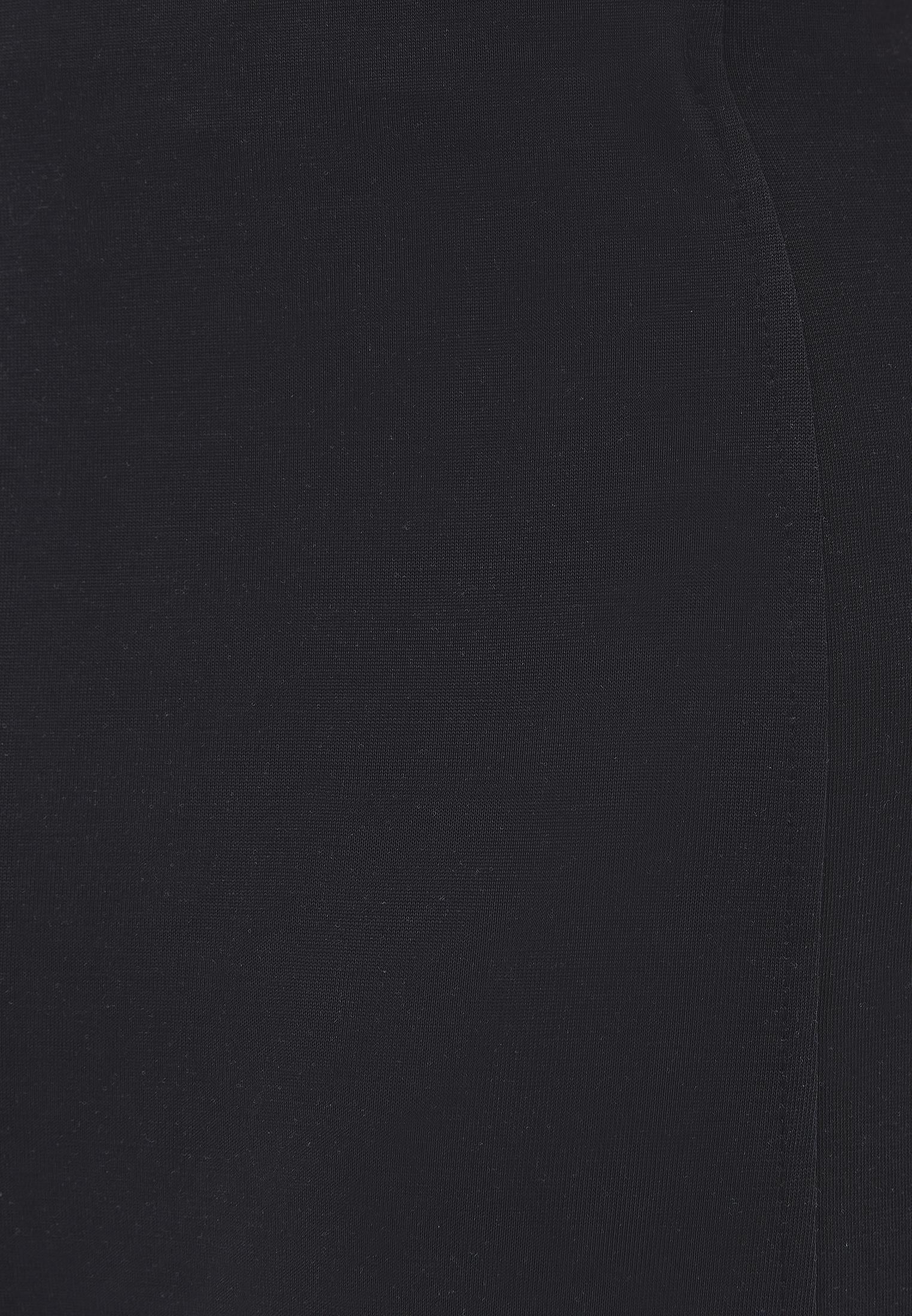 High Waist A Line Midi Skirt - BLACK