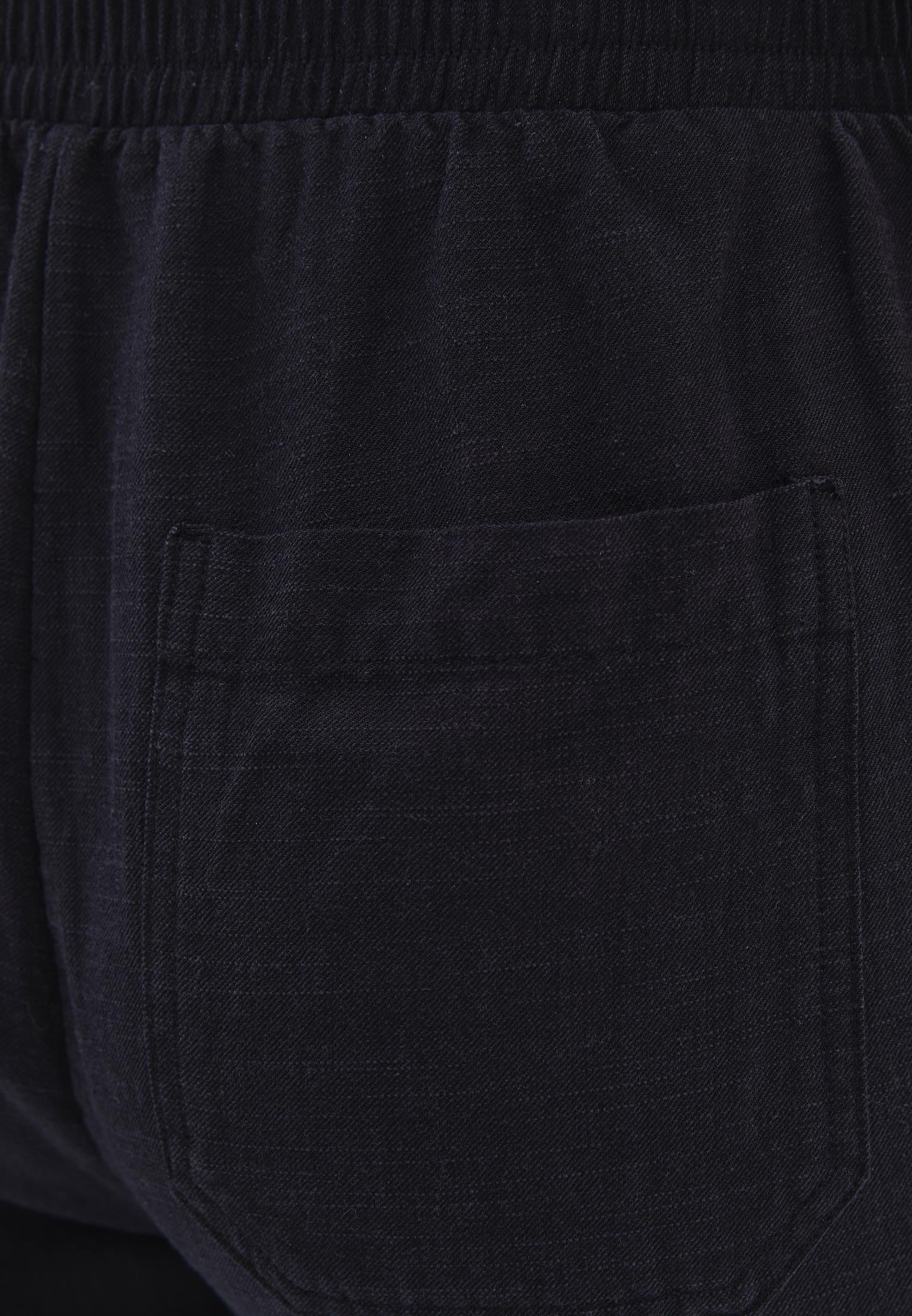 Elastic Carrot Fit Trousers - BLACK