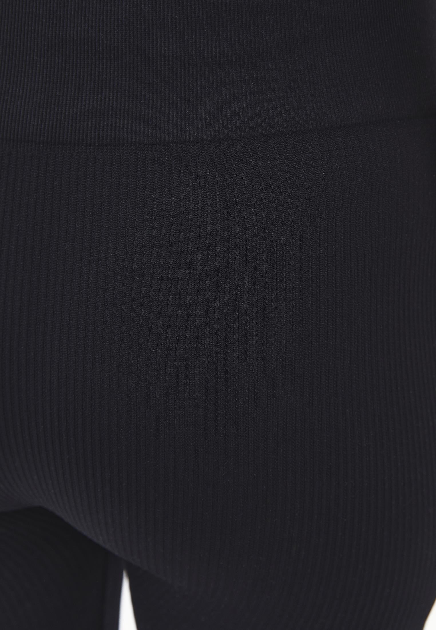 High Waist Capri Leggings - BLACK