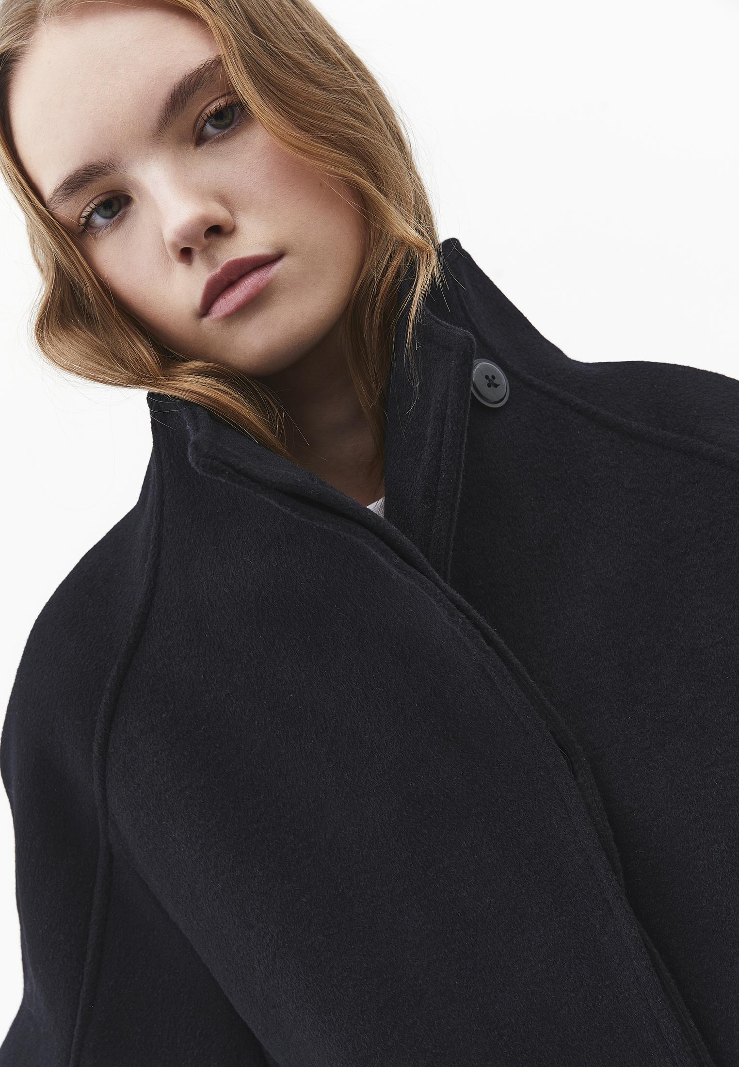 Oversize Standard Women's Coat - BLACK