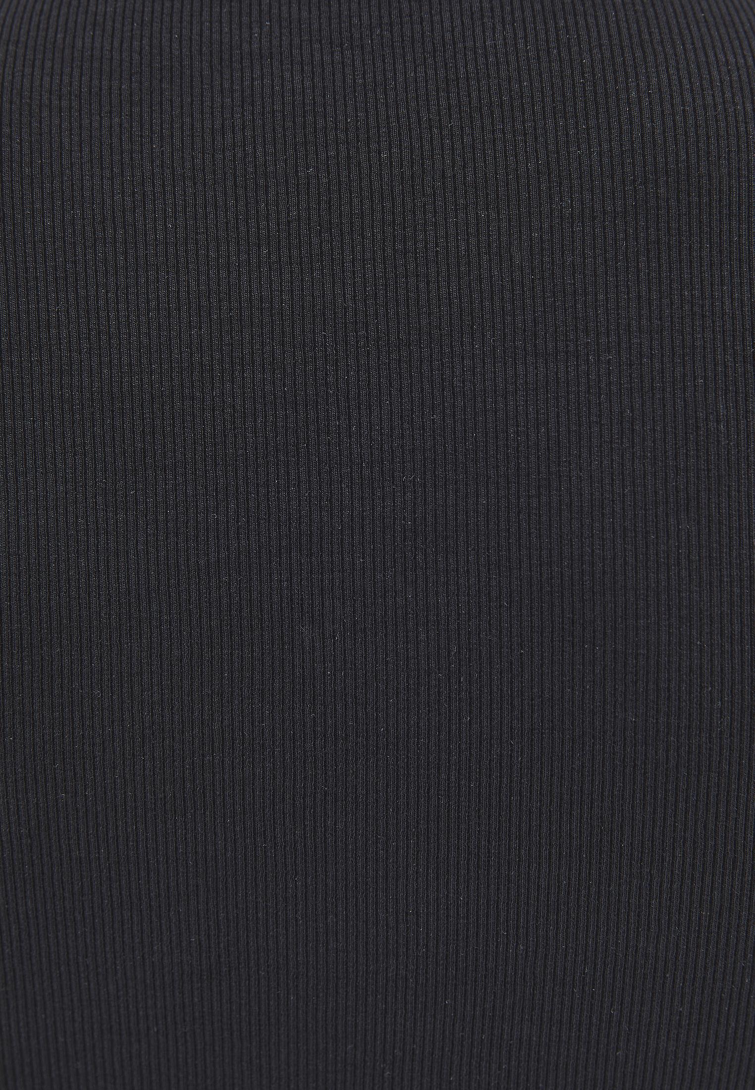 Crew Neck Long Sleeve T-Shirt - BLACK