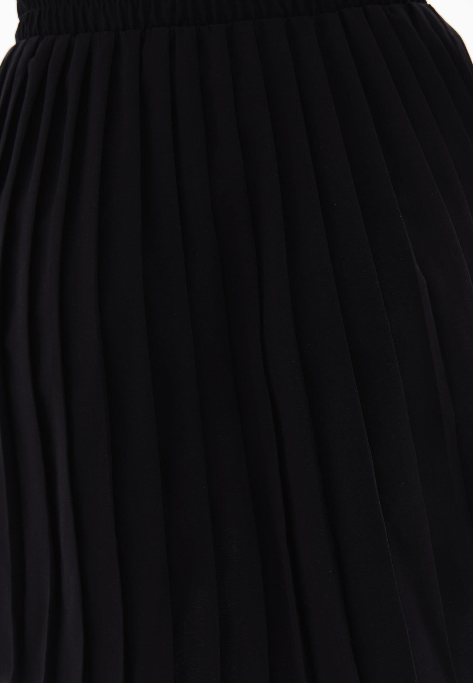 High Waist Short A-Line Skirt - BLACK