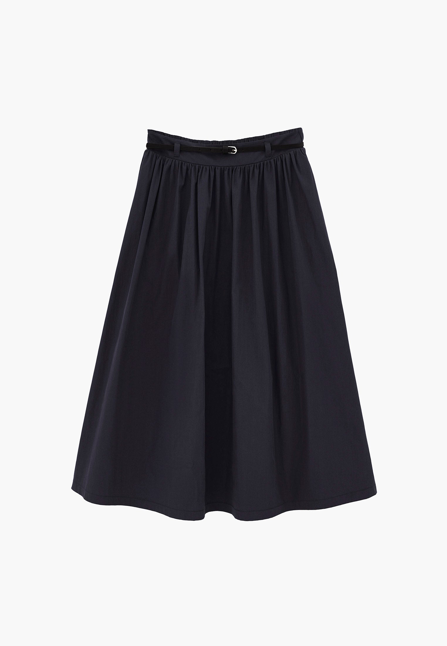 A-Line Long Skirt - BLACK