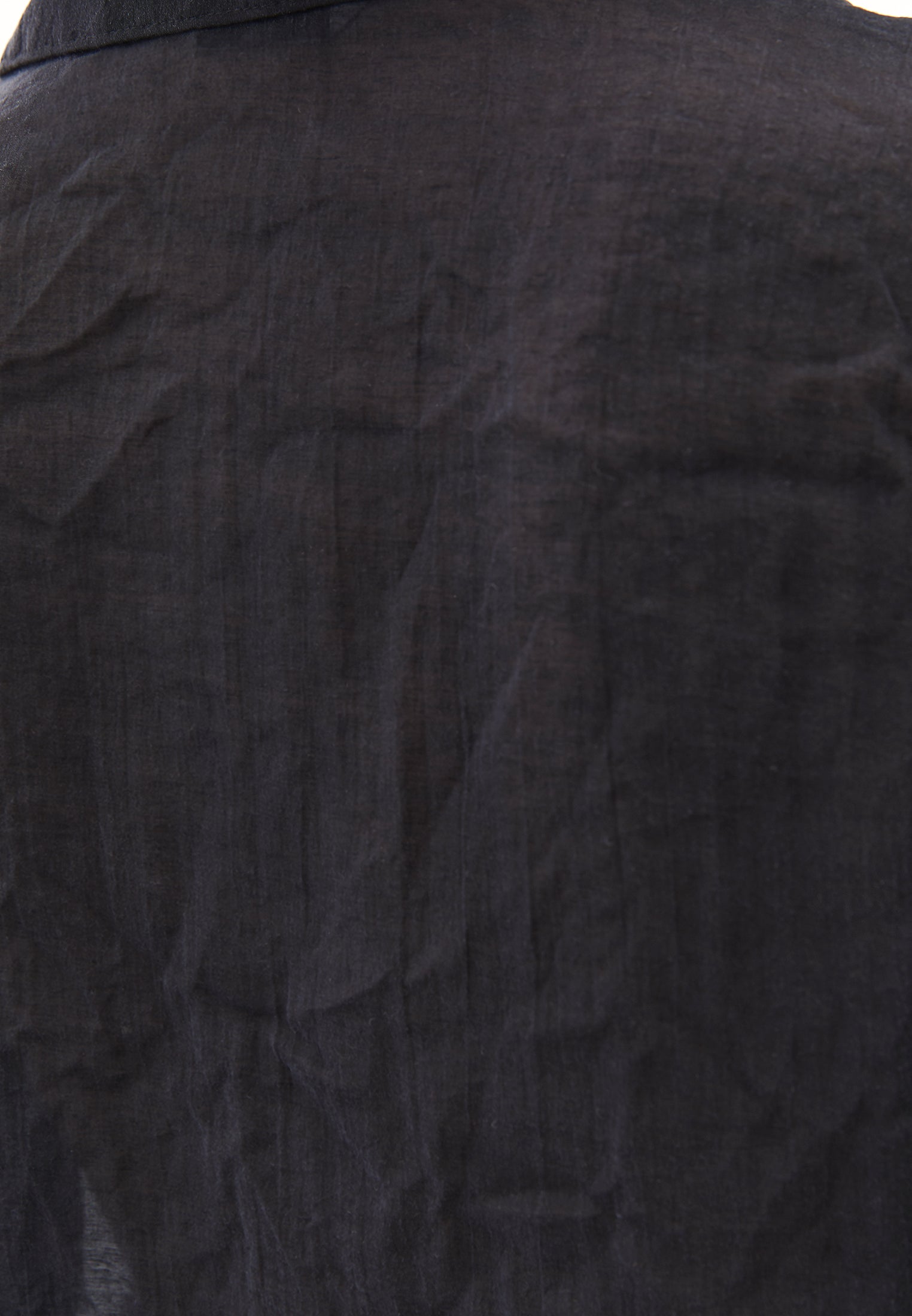 Loose Fit Long Sleeve Buttoned Shirt - BLACK