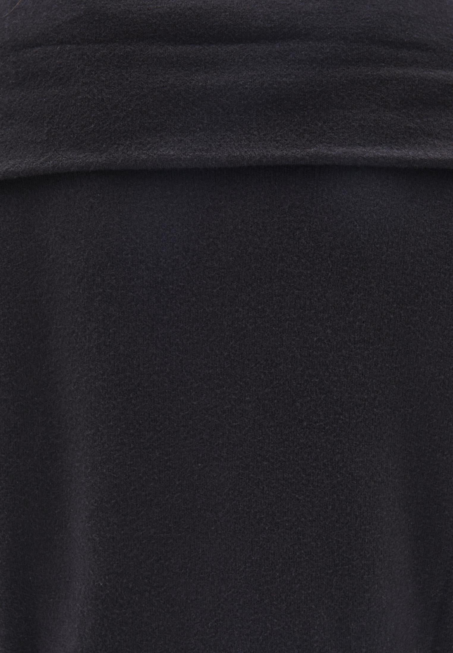 Polo Neck Viscose Sweater - BLACK