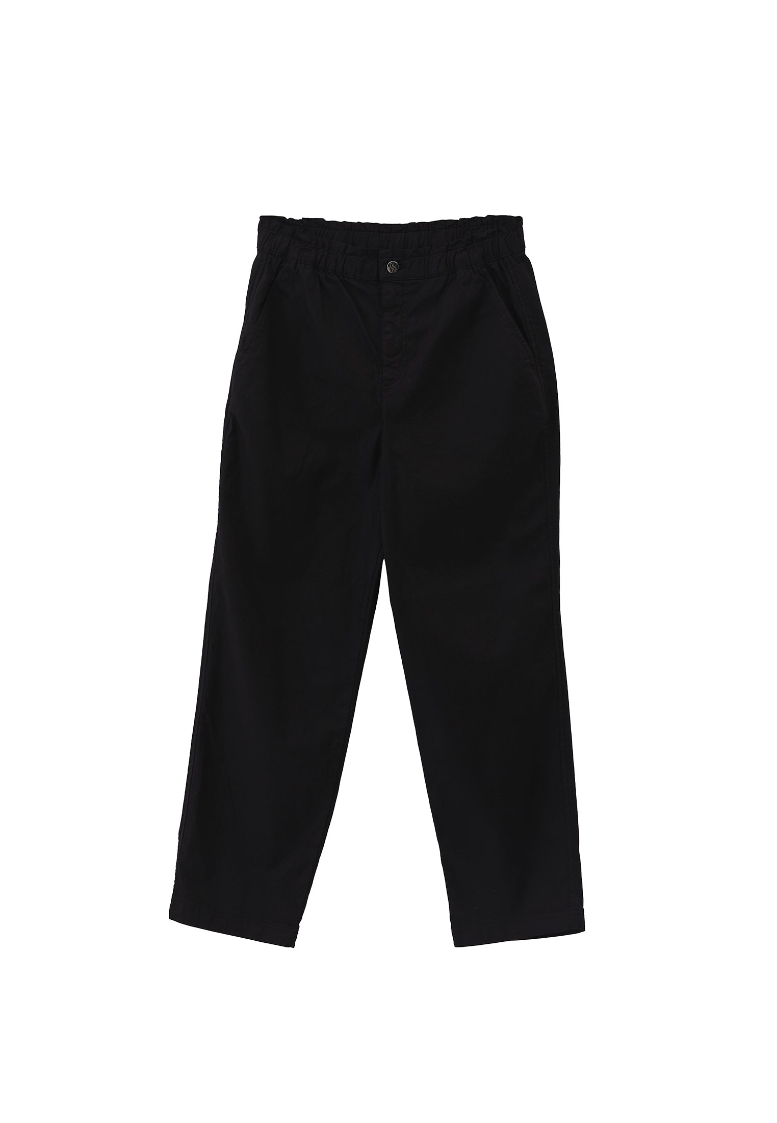 High Waist Carrot Pants - BLACK