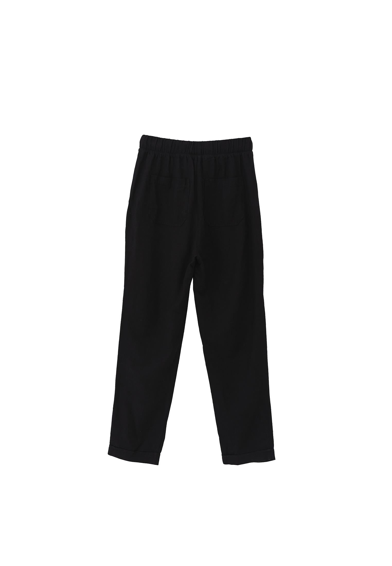 Carrot Leg Pants - BLACK