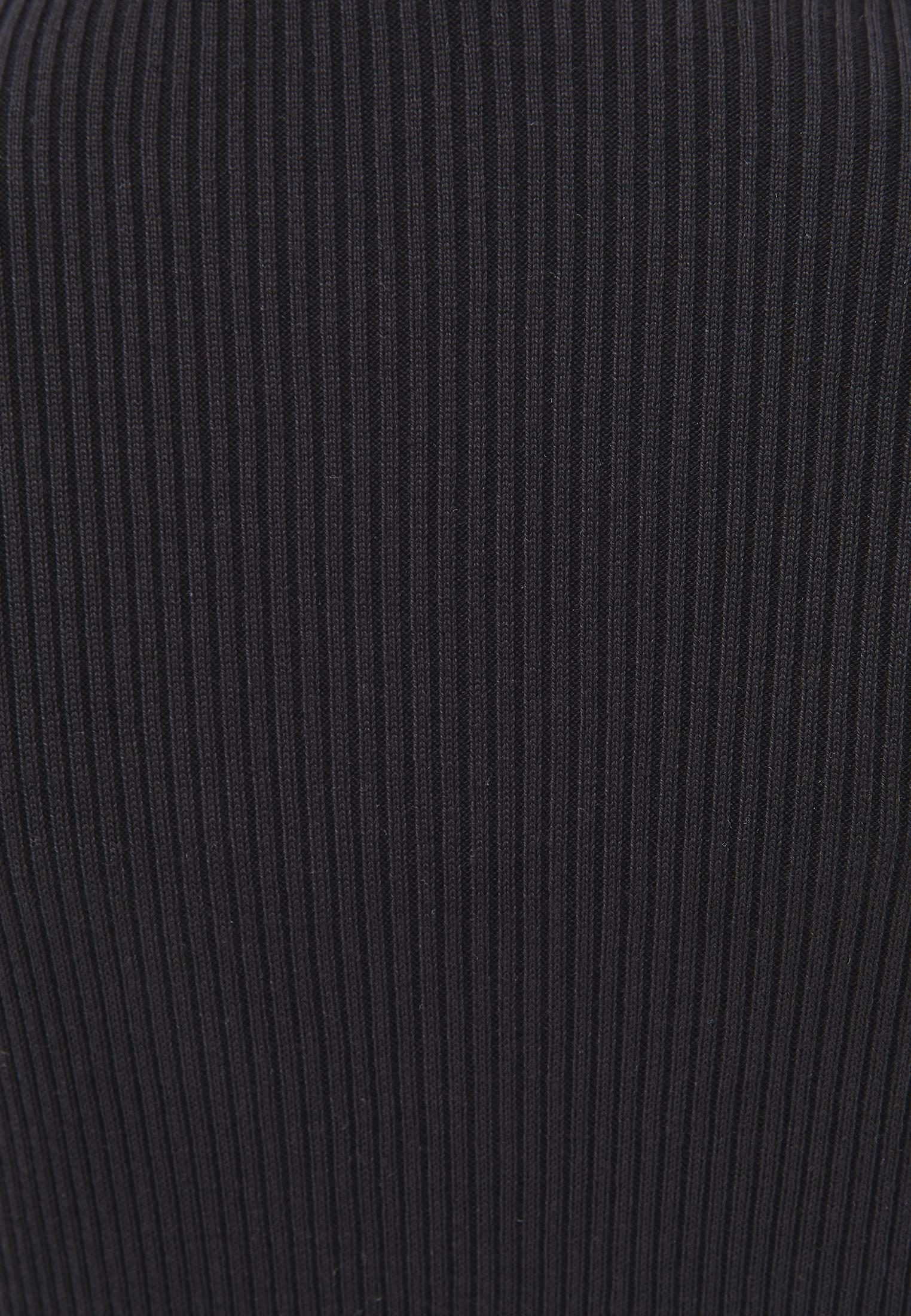 Ribbed Long Sleeve Cardigan - BLACK