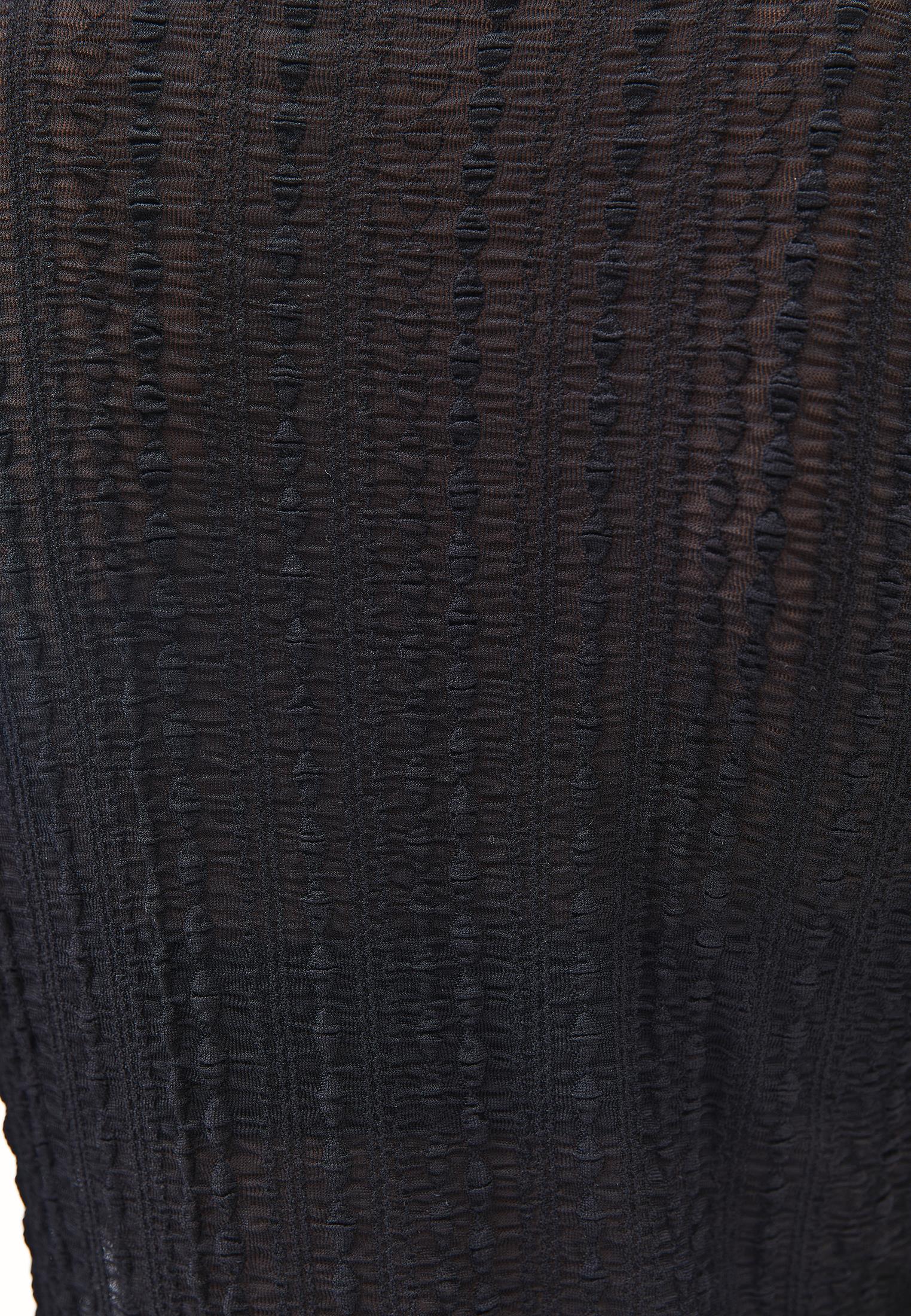 Boat Neck Lace Blouse - BLACK