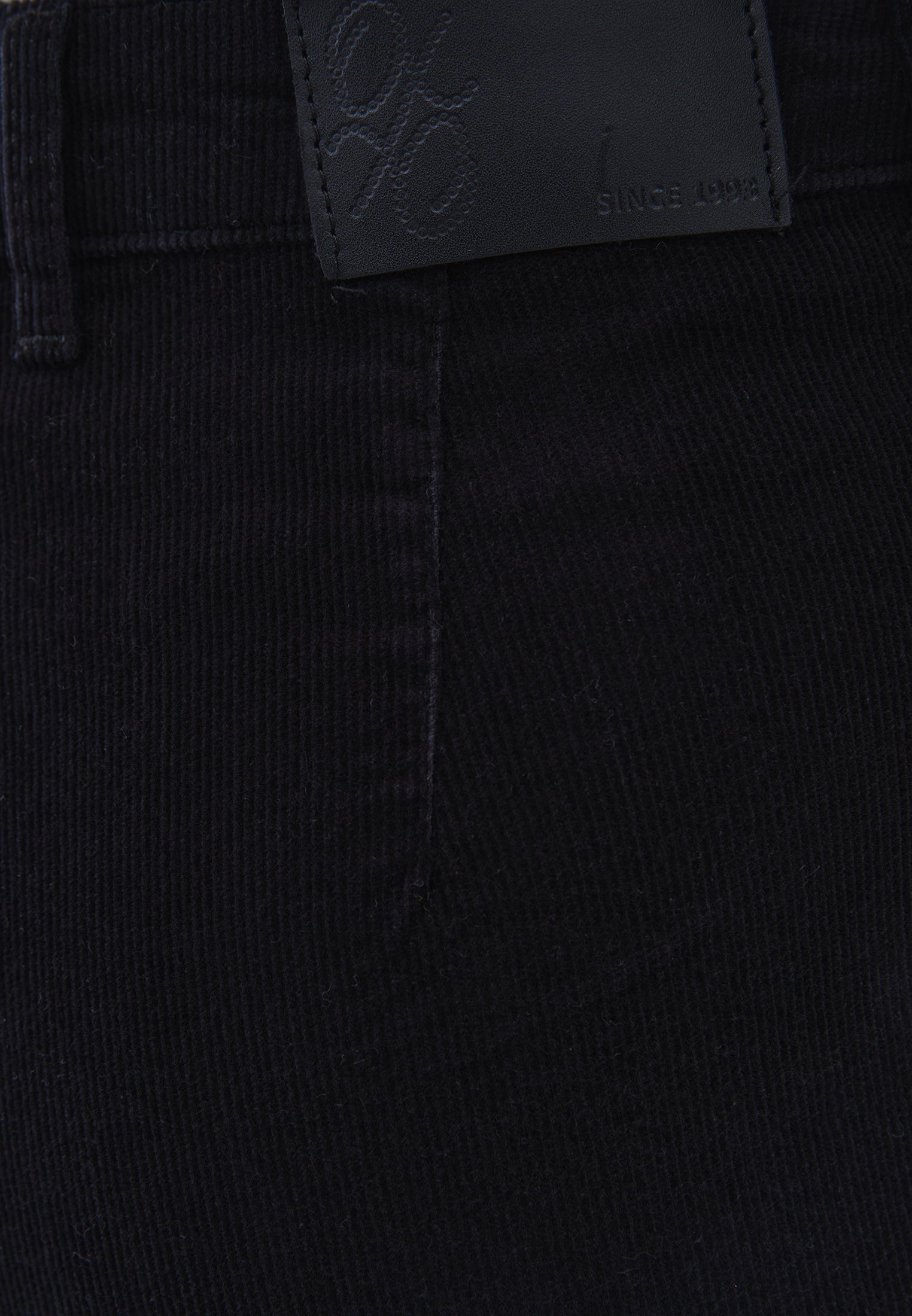 Corduroy Wide Leg Pants - BLACK