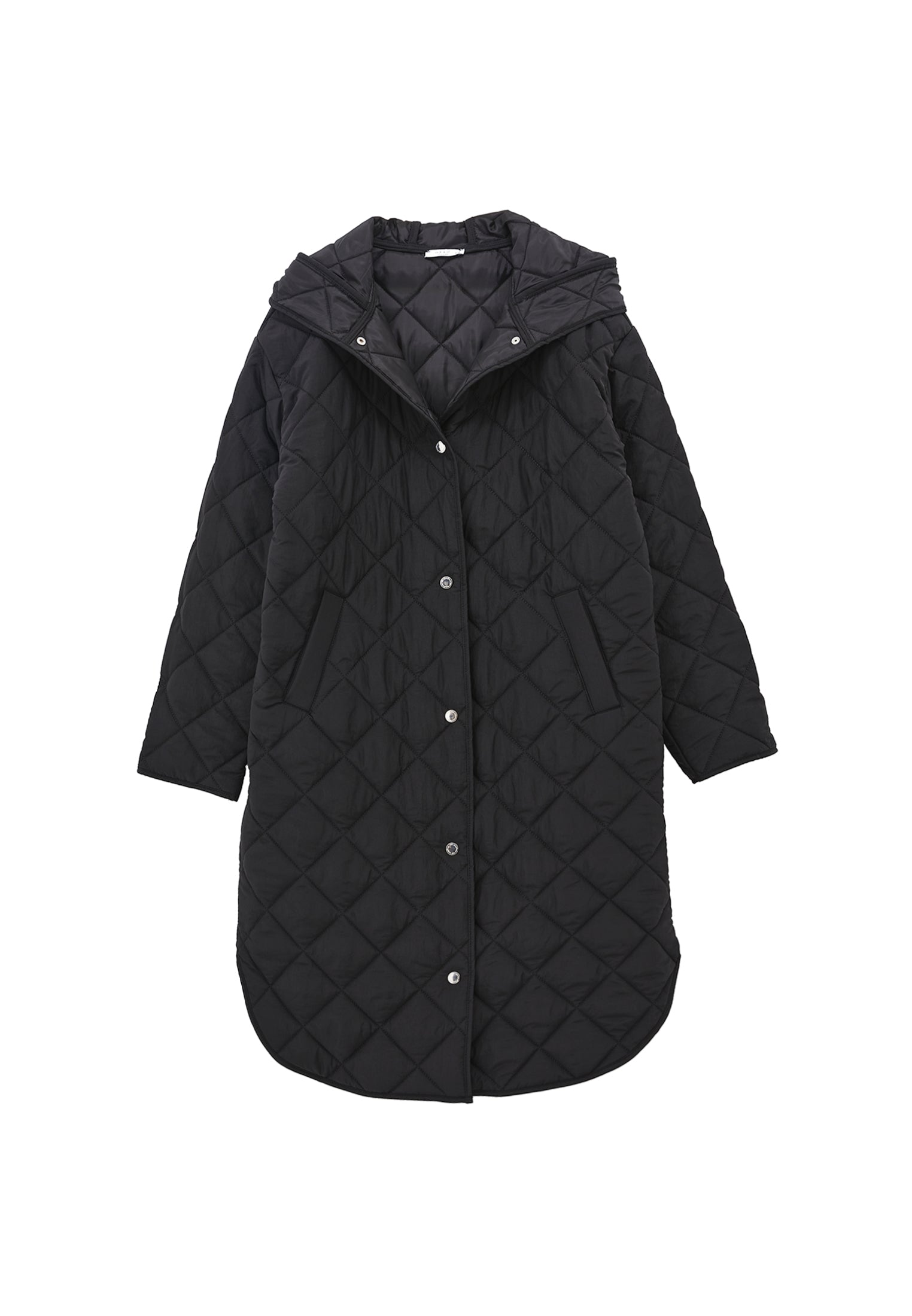 Long Coat With Hood - BLACK