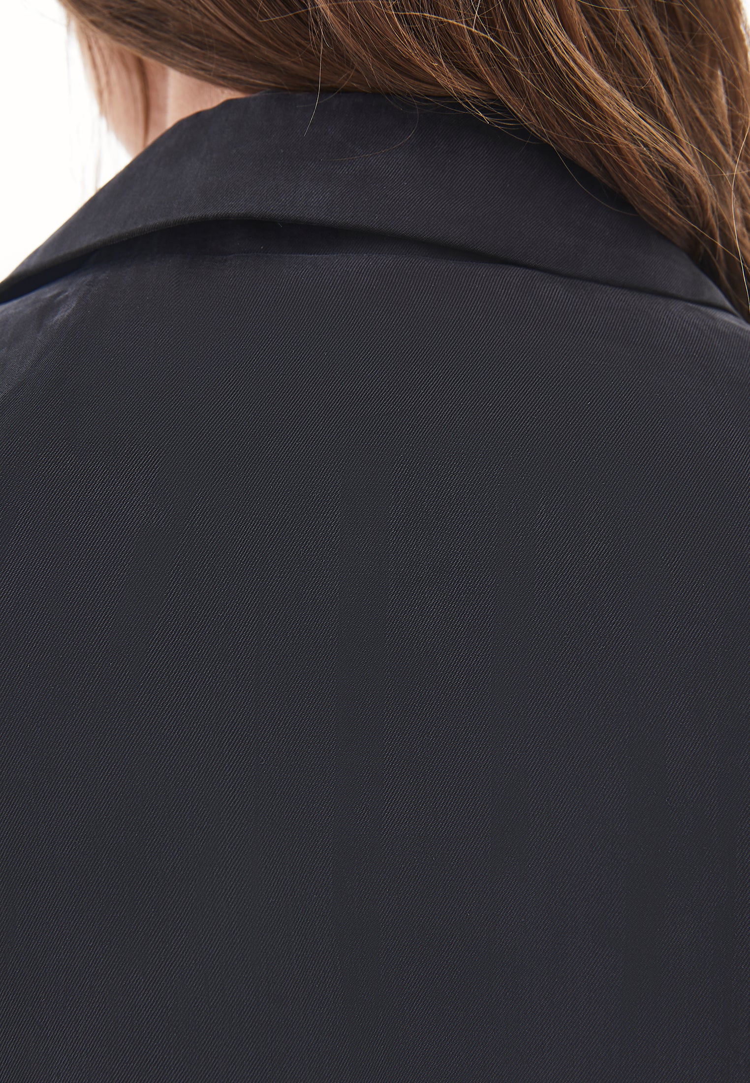 Double-Breasted Lyocell Blazer - BLACK