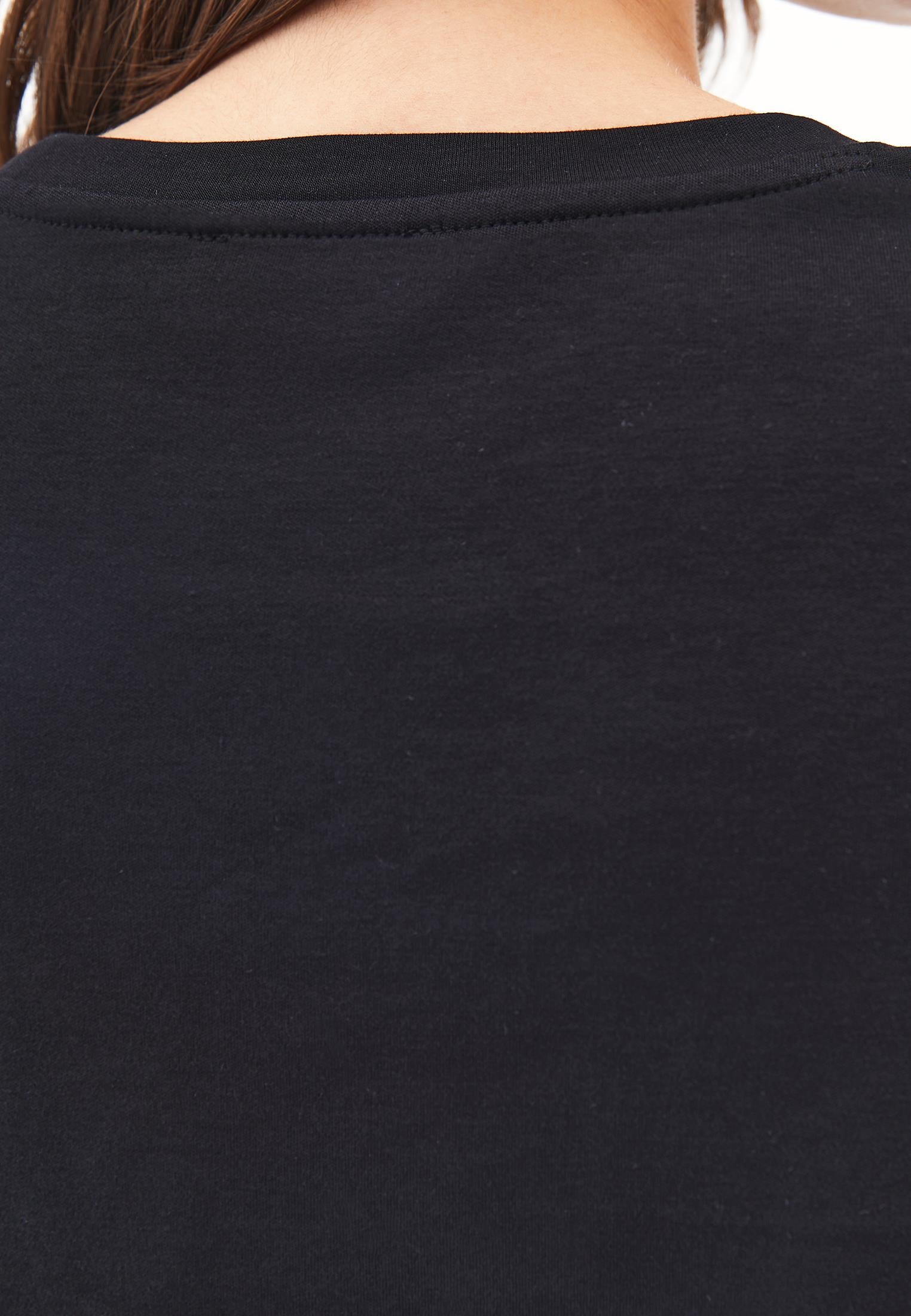 Oversize Cotton T-Shirt - BLACK