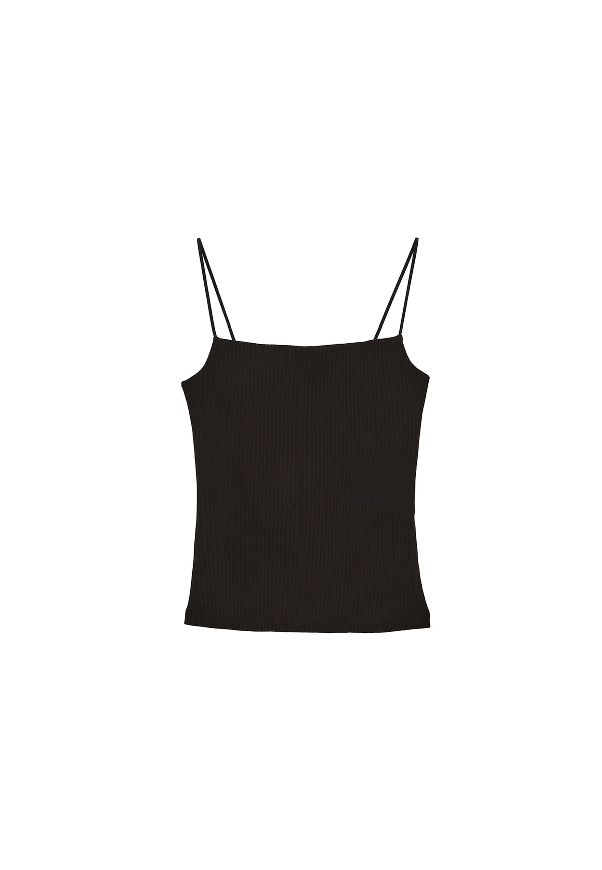 Wide Neck Tank Top - BLACK