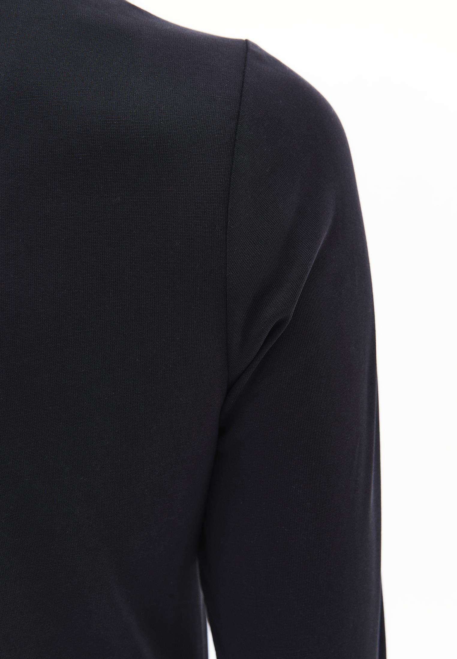 Crew Neck Fashion Dress - BLACK
