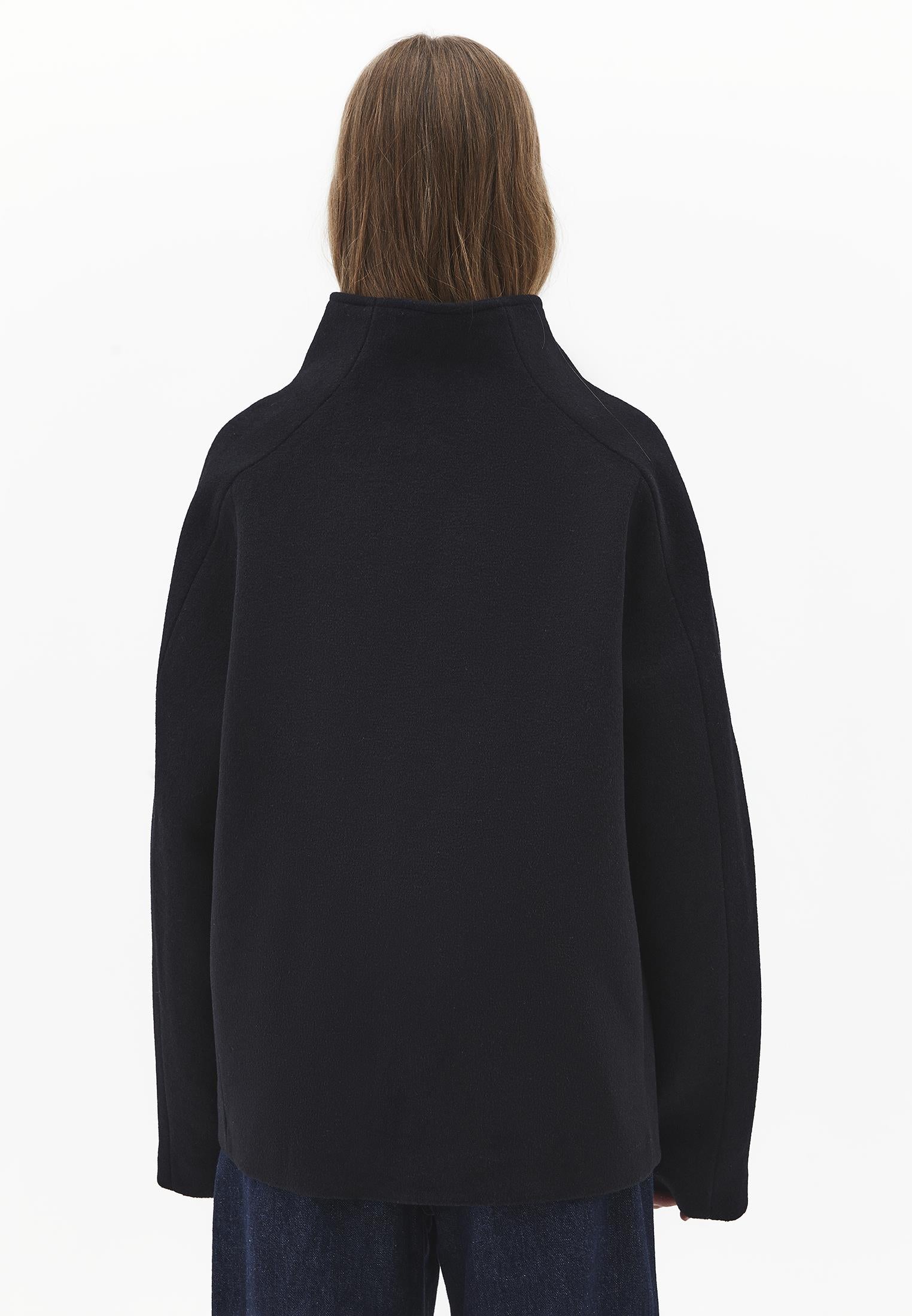Oversize Standard Women's Coat - BLACK