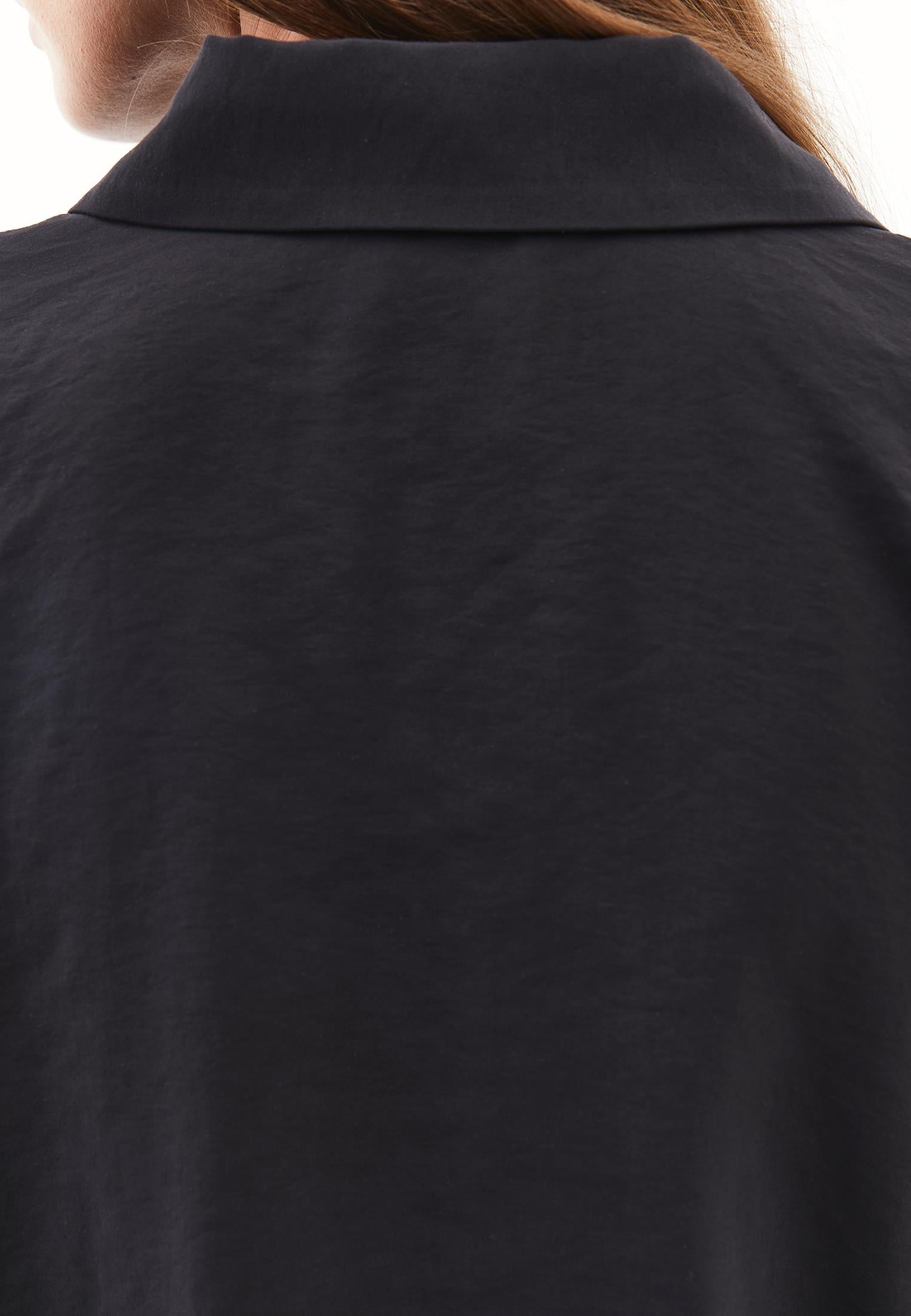 Oversize Tunic Shirt - BLACK