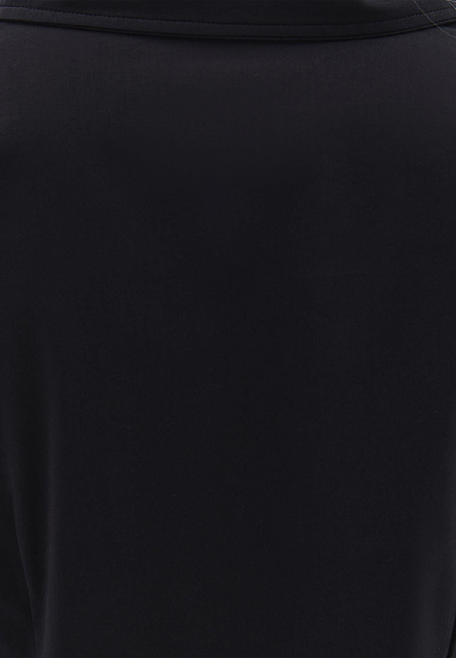 Woven Standard Long Sleeve Shirt - BLACK